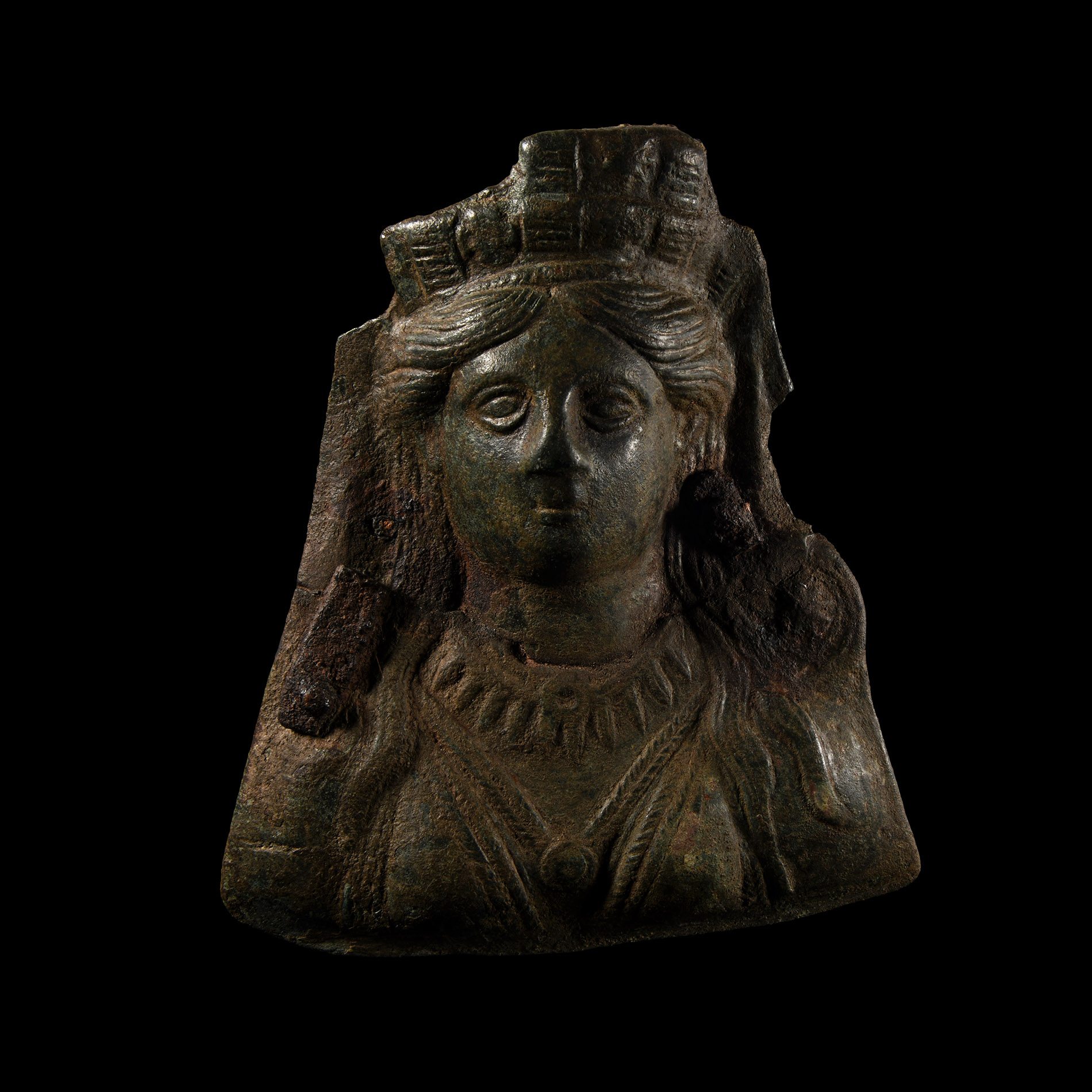 Roman Bronze Goddess Applique