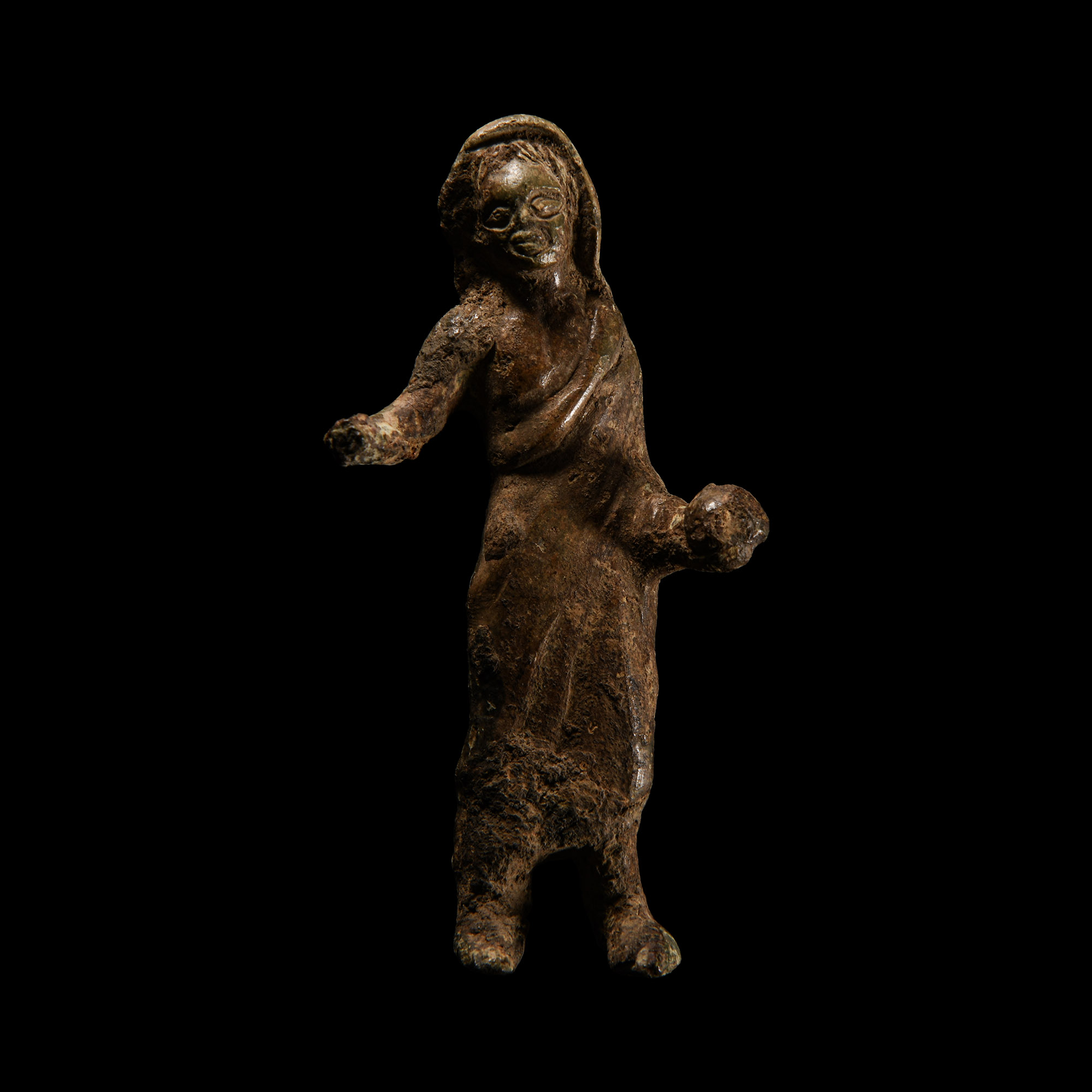 Etruscan Bronze Figure of a Man