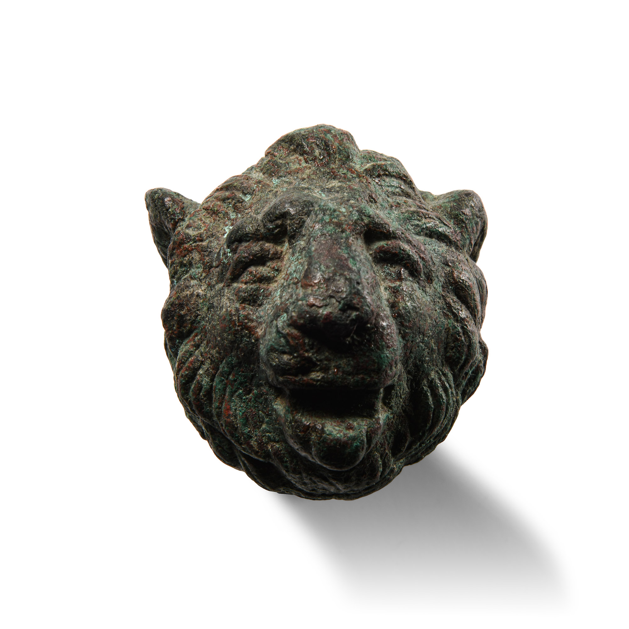 Roman Bronze Lion Head Finial