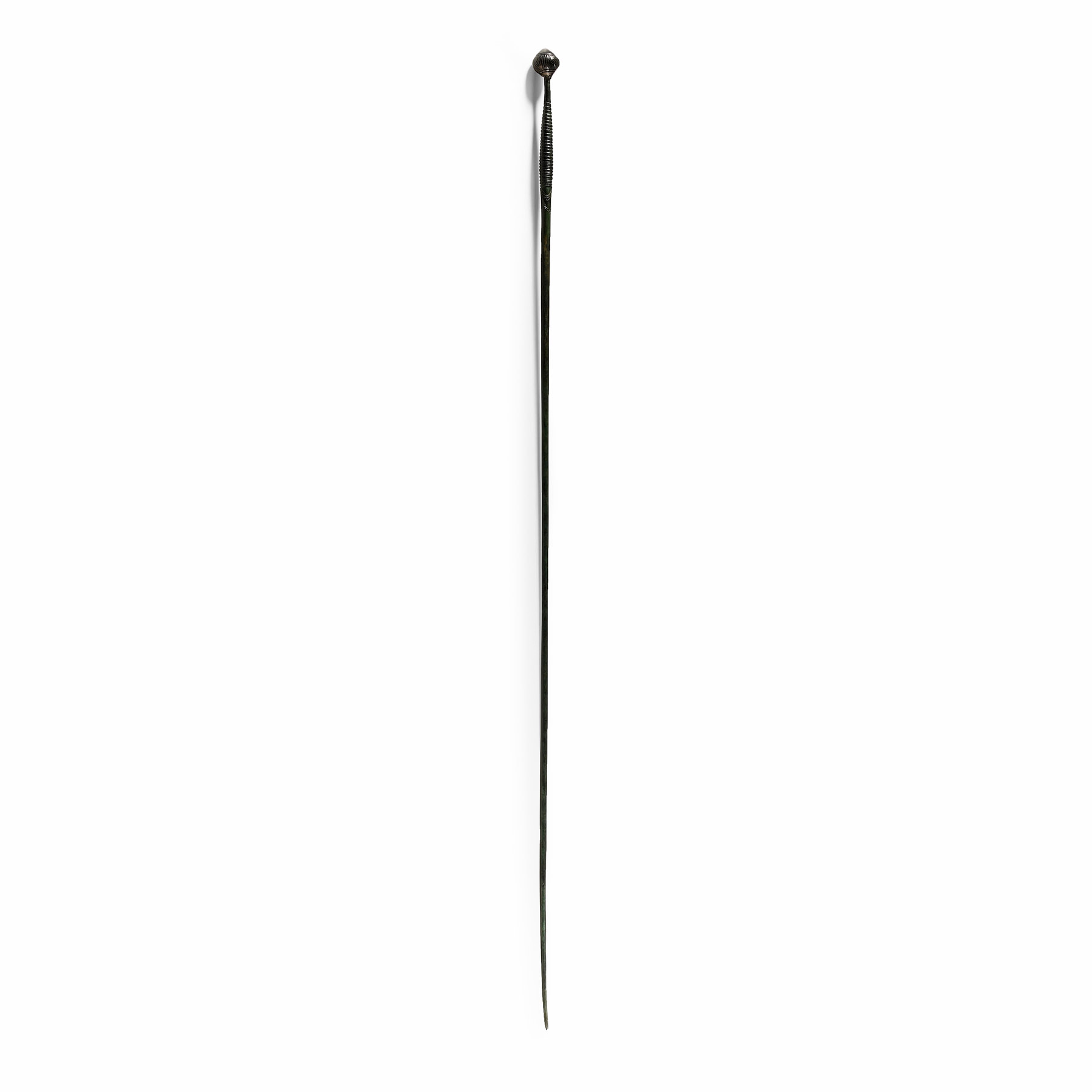 Extremely Large Bronze Age Pin with Knop Finial