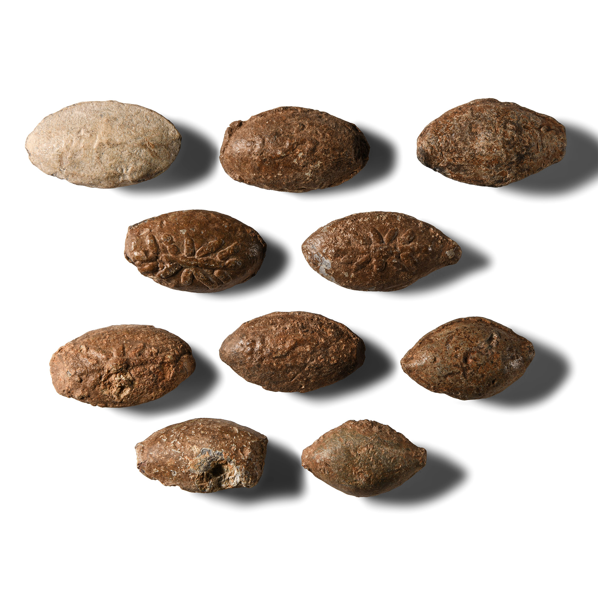 Roman Lead Sling Shot Projectile Collection