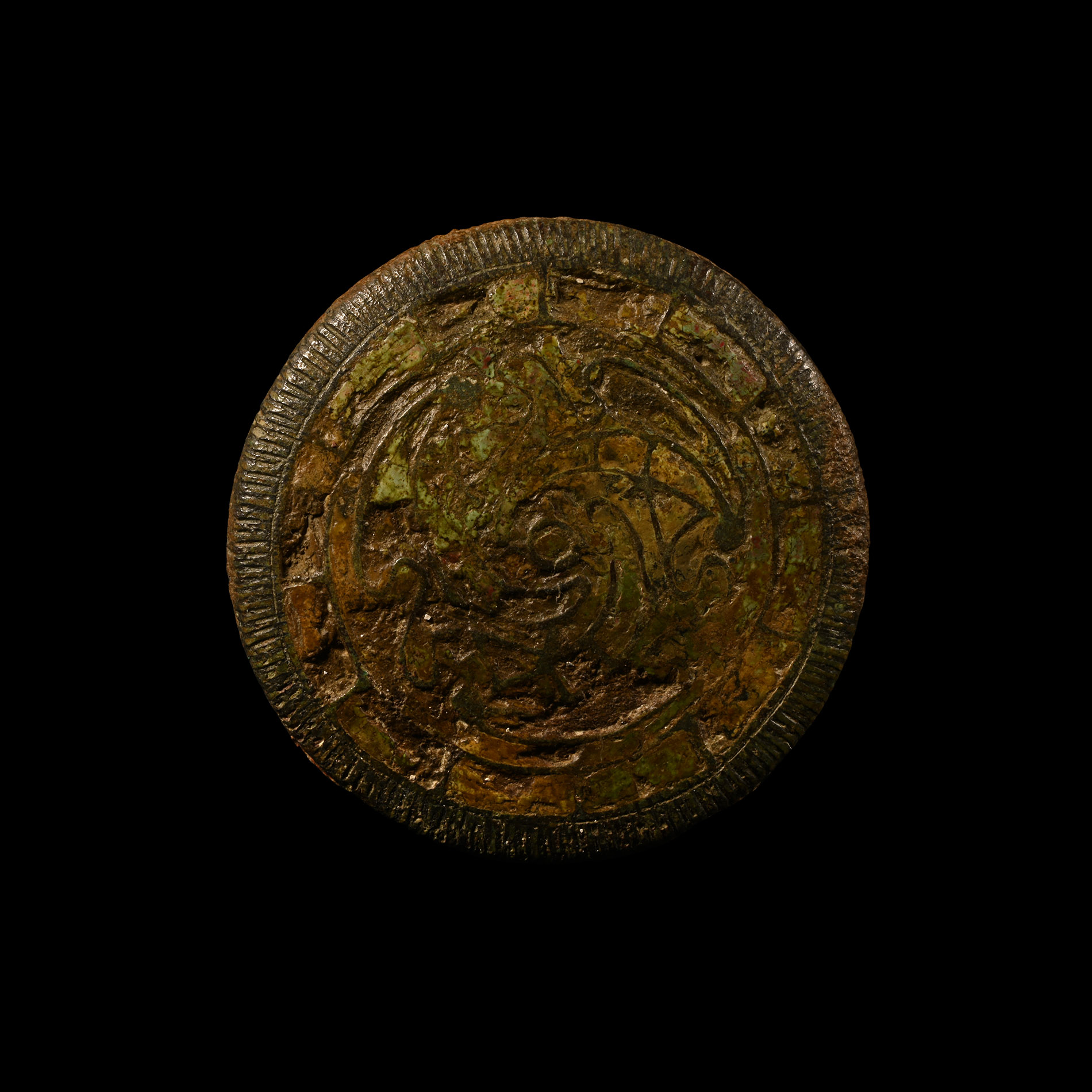 Hiberno-Viking Enamelled Bronze 'Balladoole Type' Trade Weight