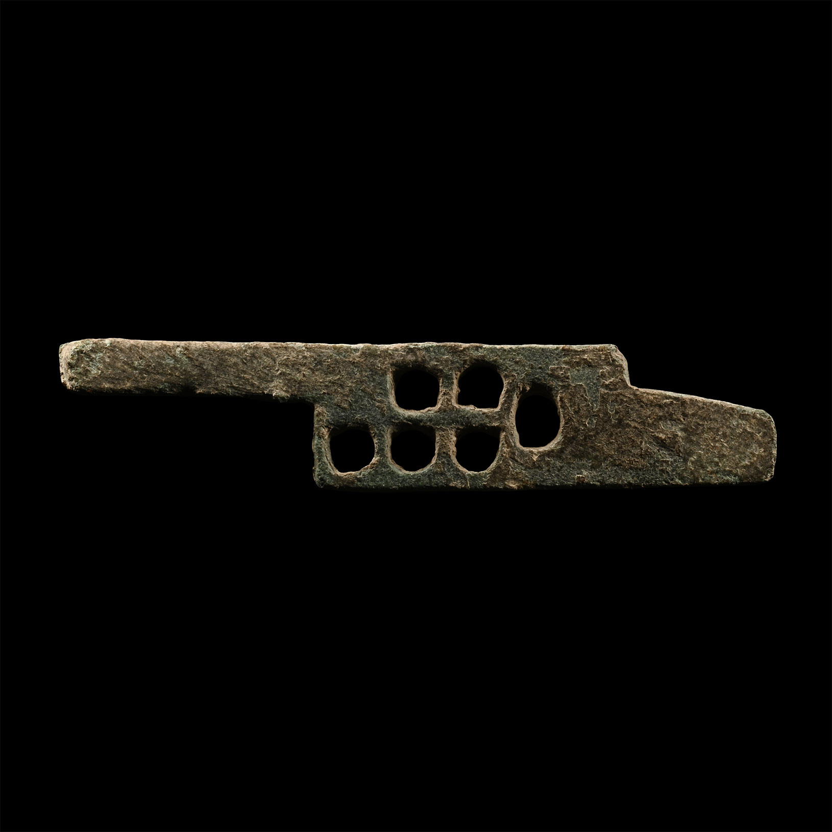 Roman Bronze Padlock Mechanism Plate