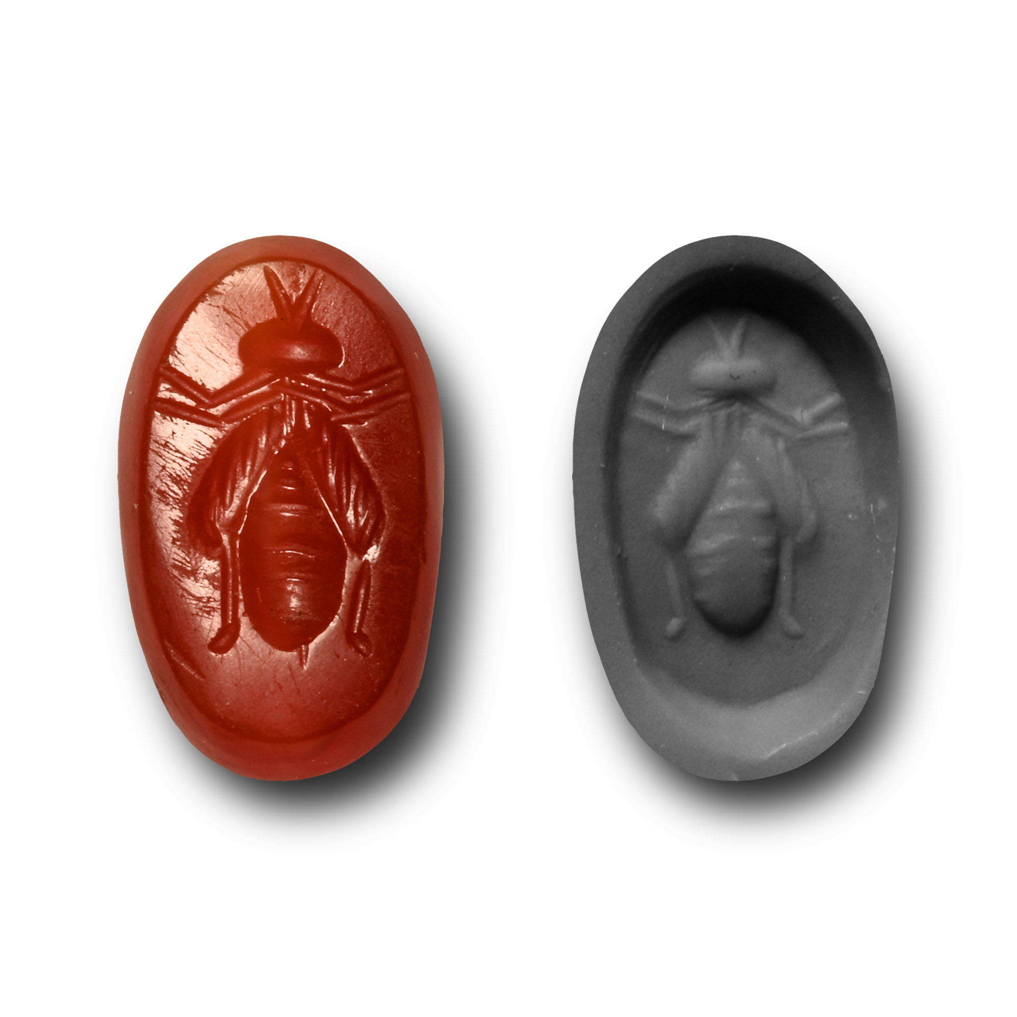 Roman Carnelian Gemstone with Bee