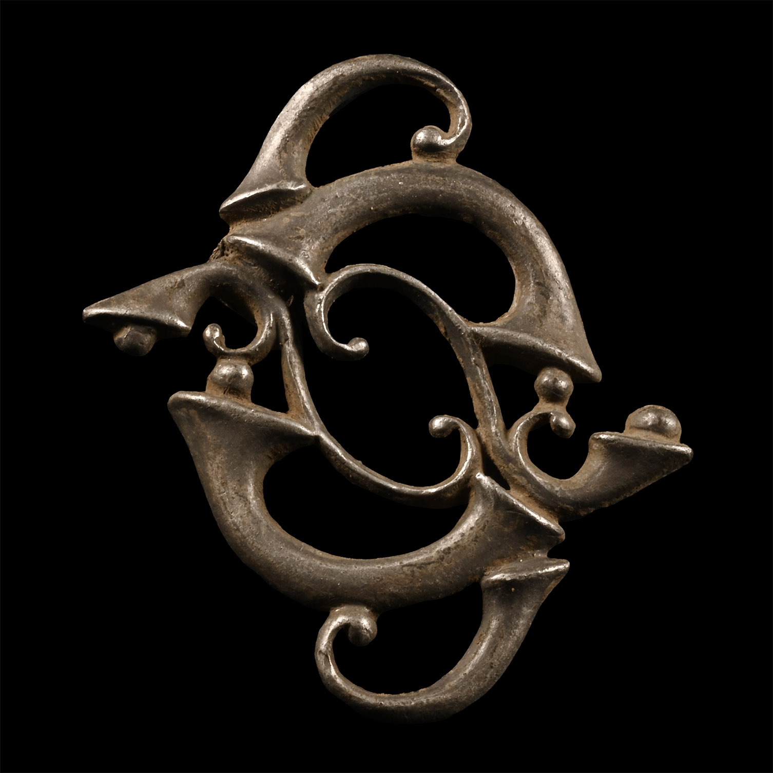 Roman Silver Trumpet Whorl Brooch
