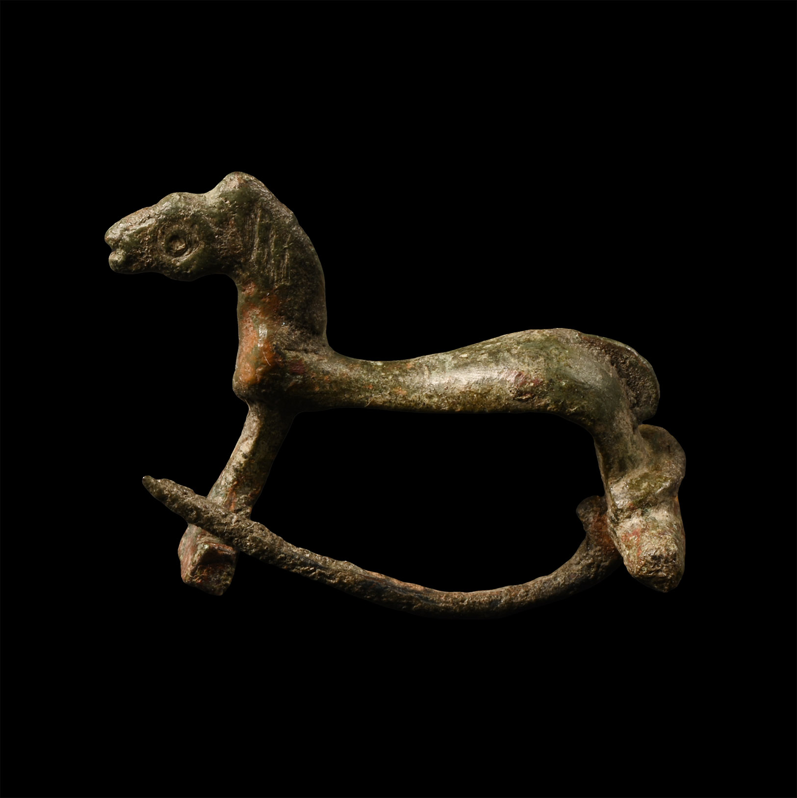 Roman Bronze Horse Brooch