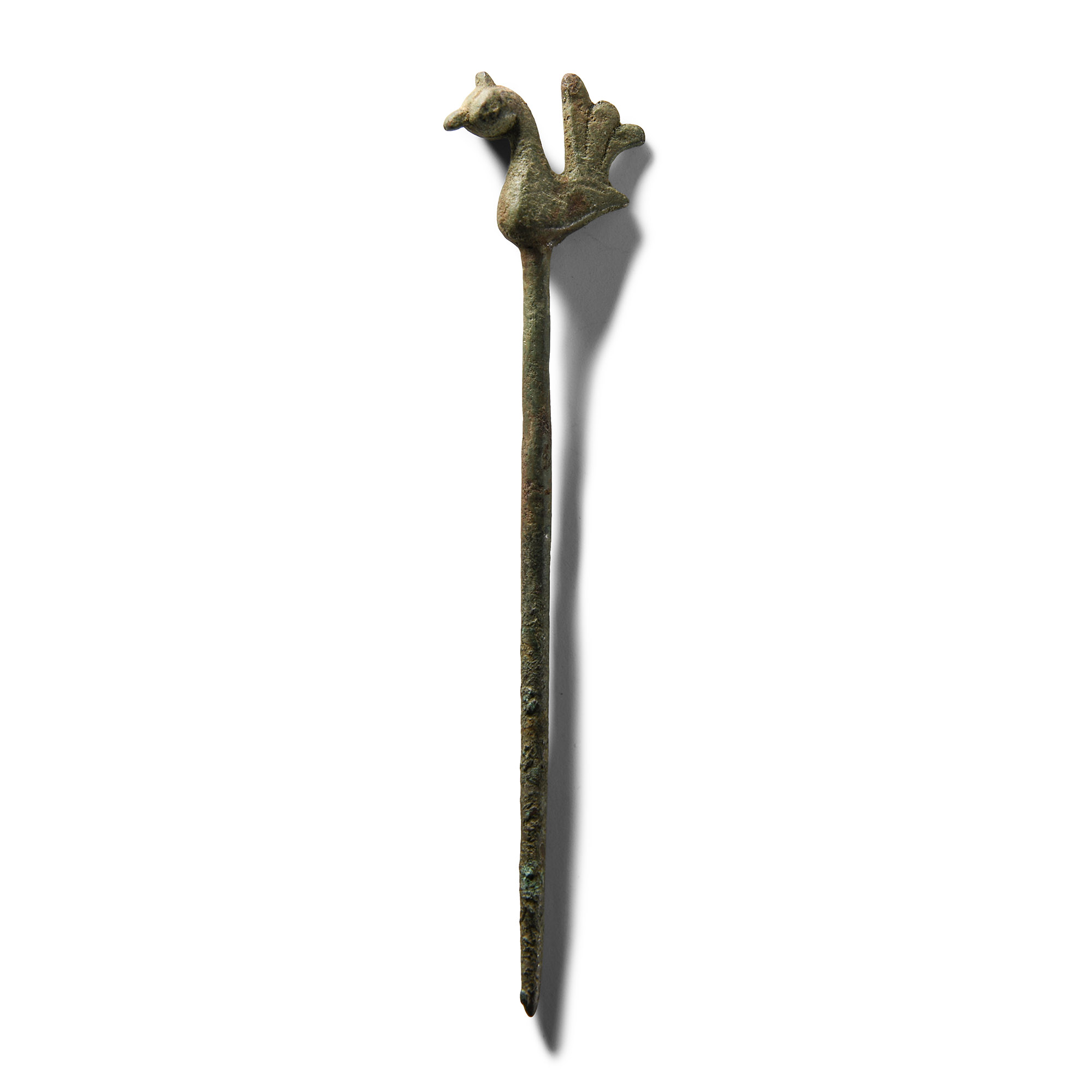 Roman Bronze Bird-Headed Dress Pin