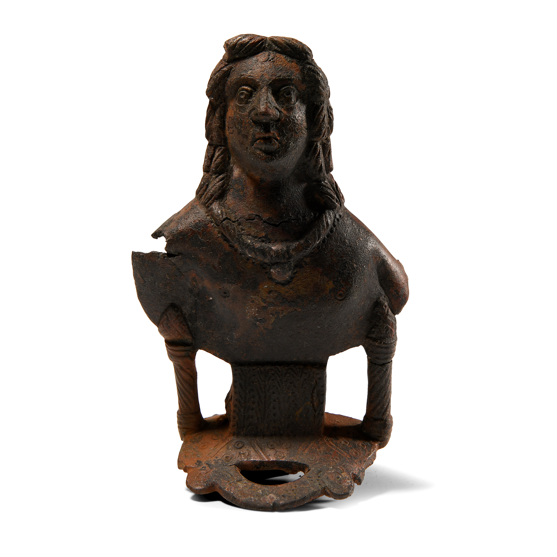 Roman Bronze Chariot Fitting of a Celtic Prisoner