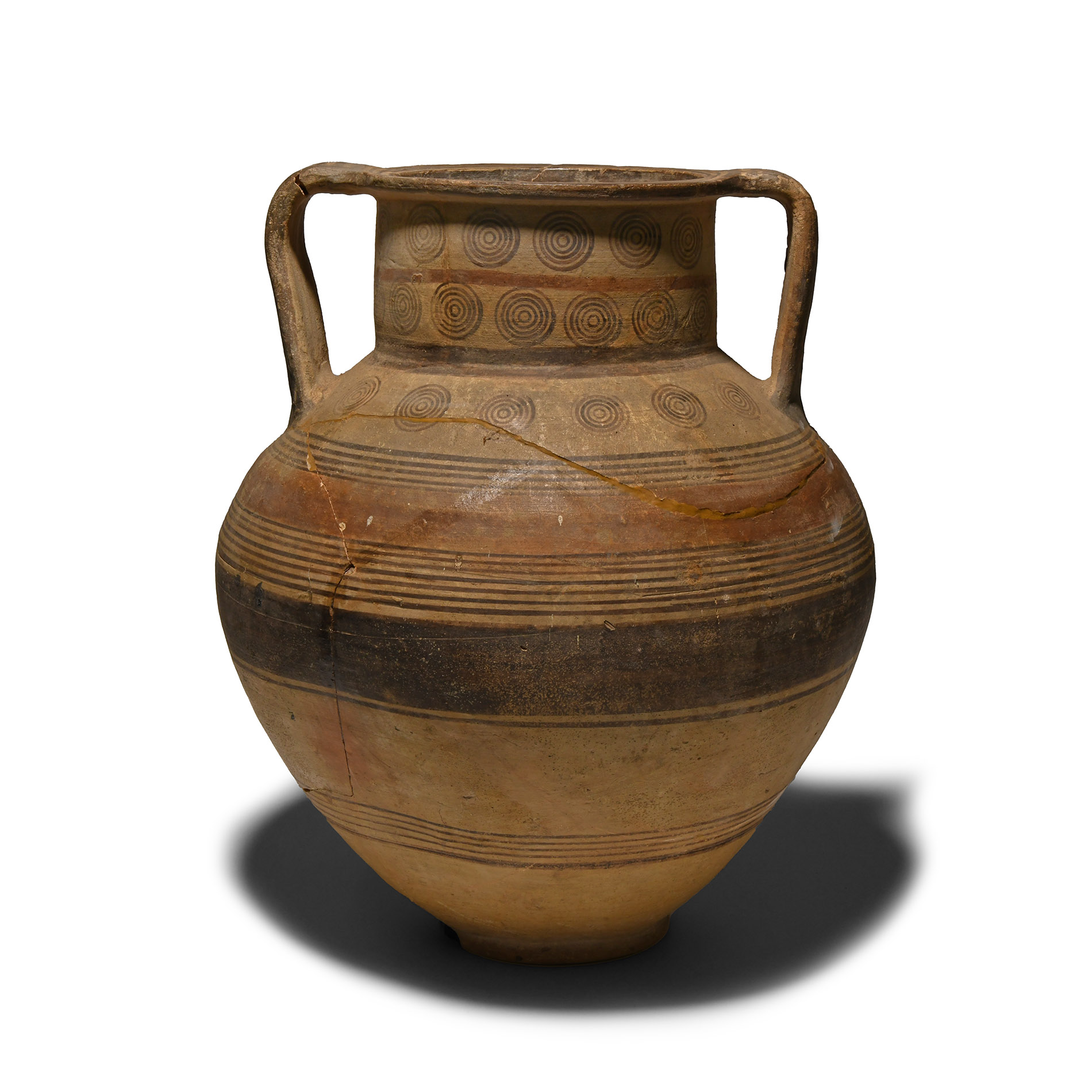 Large Cypriot Bichrome Ware Pottery Amphora