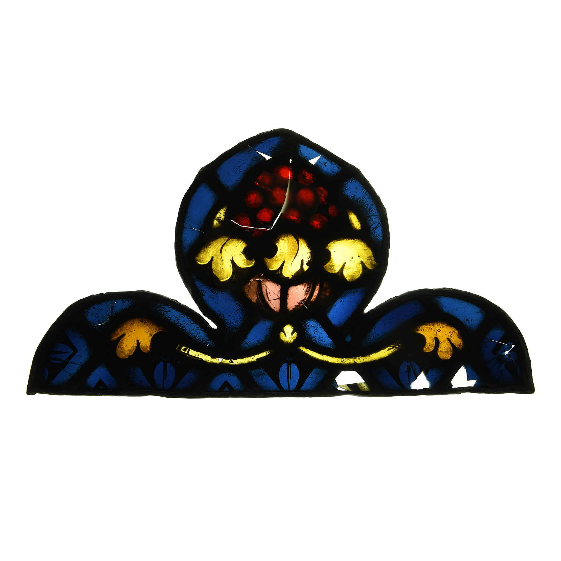 Medieval Stained Glass Trefoil
