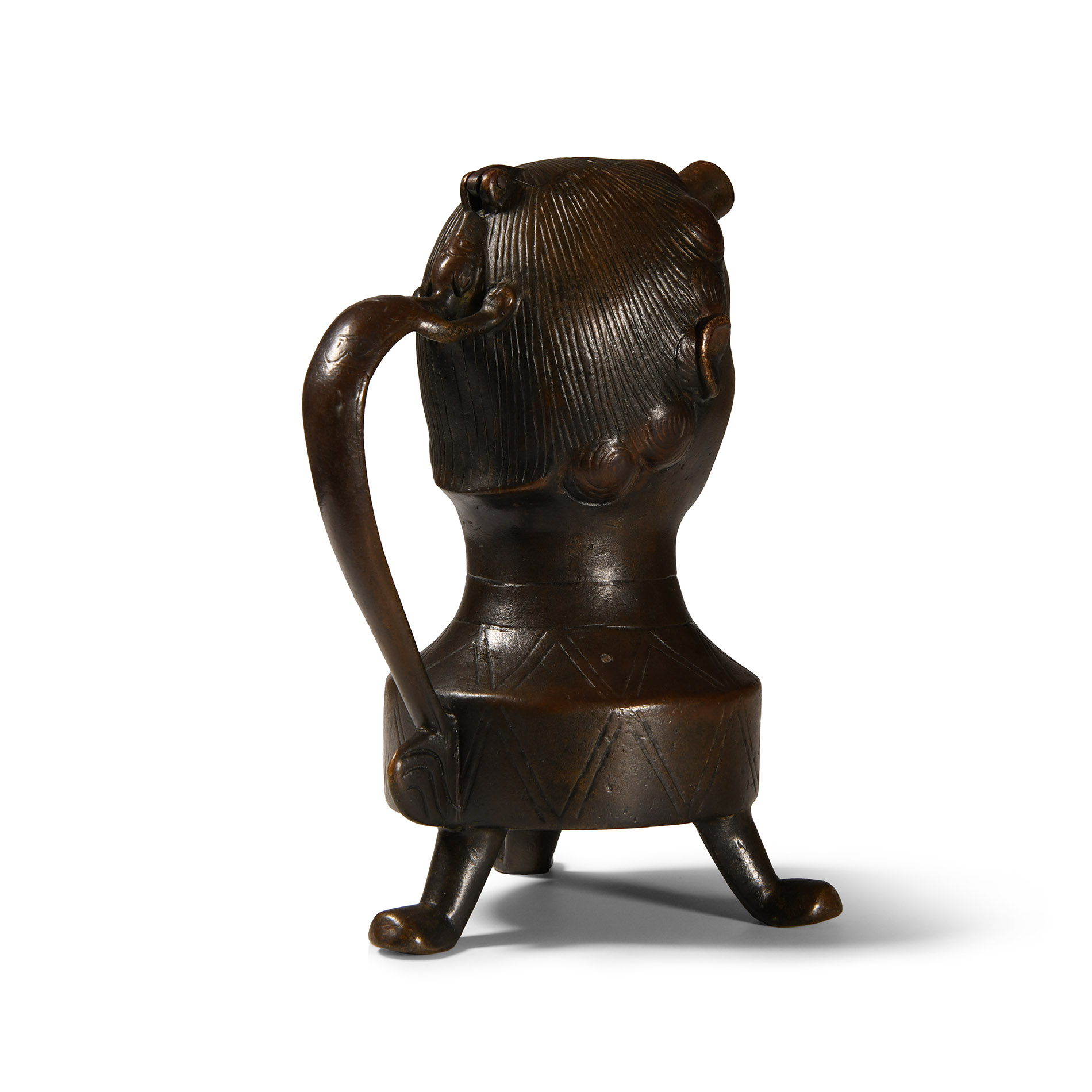 Medieval Bronze Aquamanile of a Male Bust