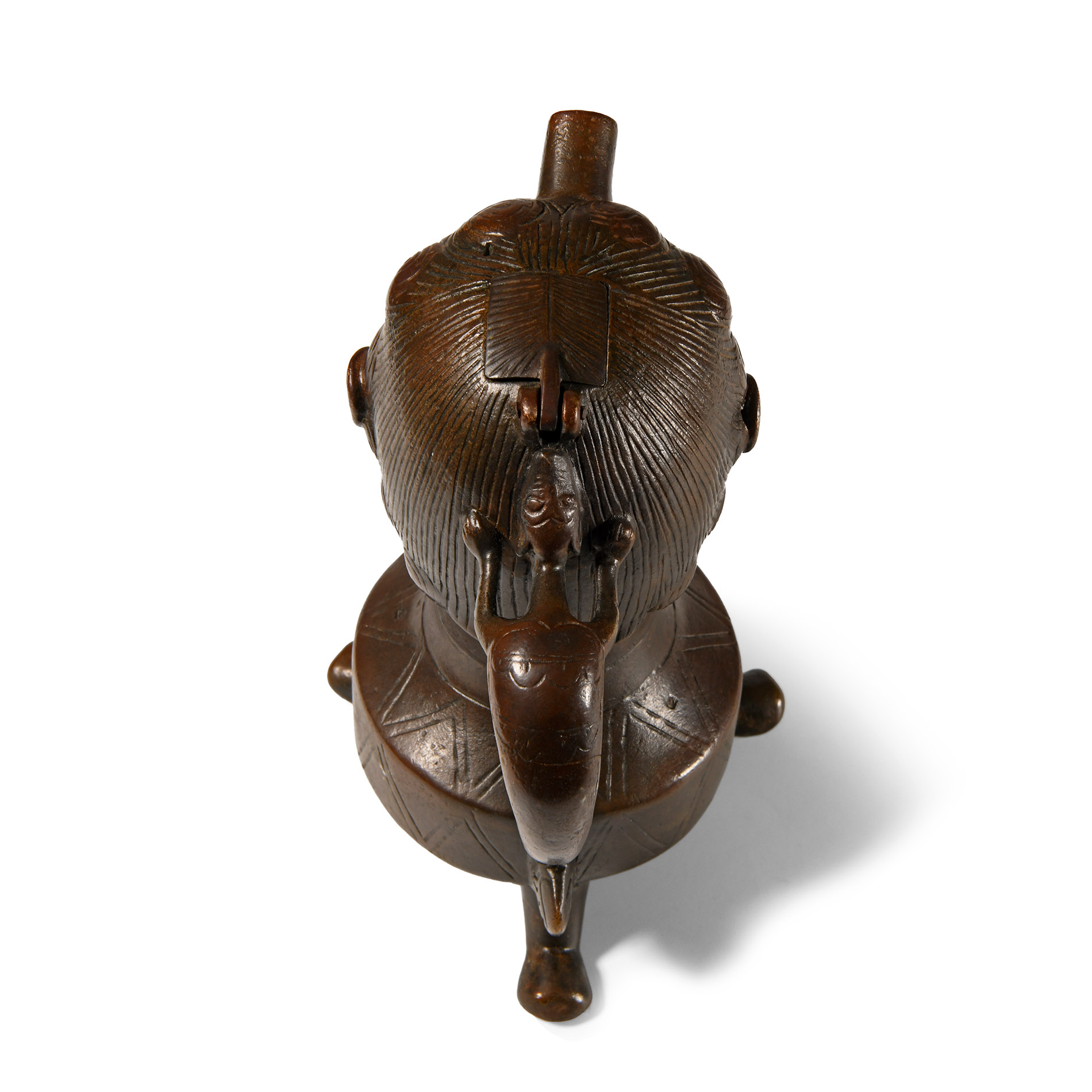 Medieval Bronze Aquamanile of a Male Bust
