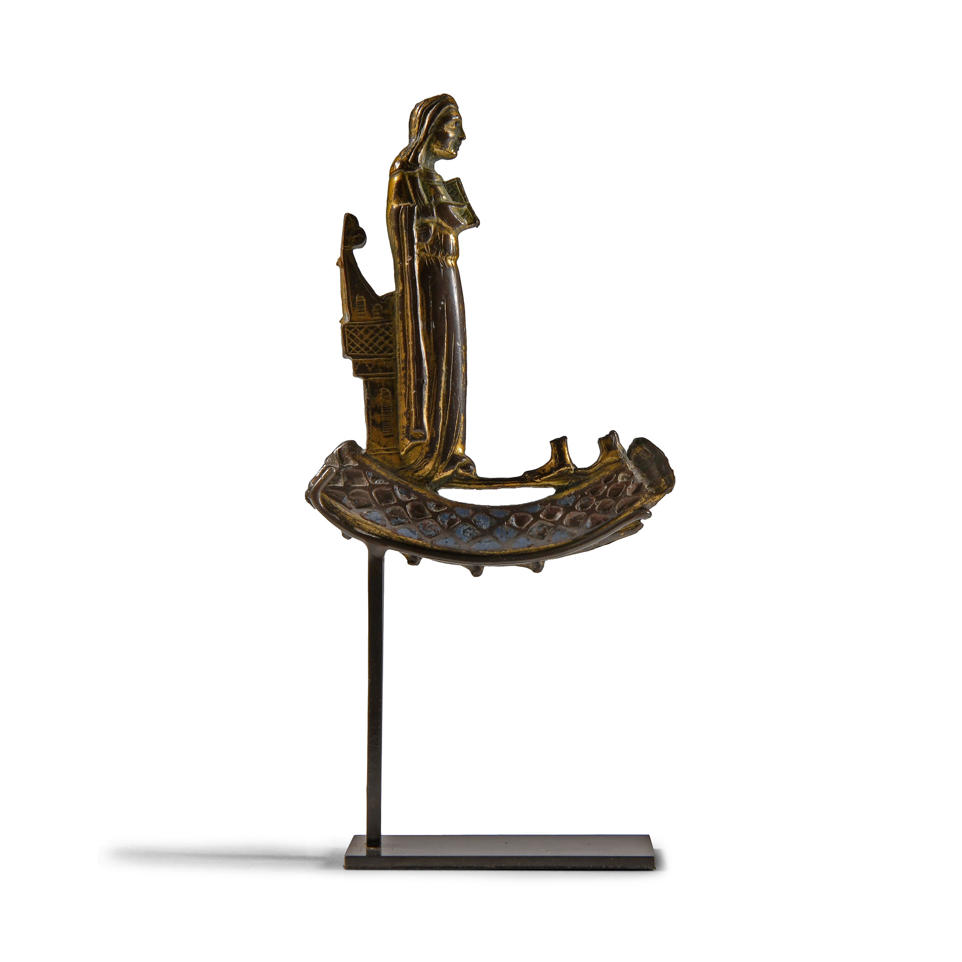 Medieval Crozier Head with the Virgin Annunciate