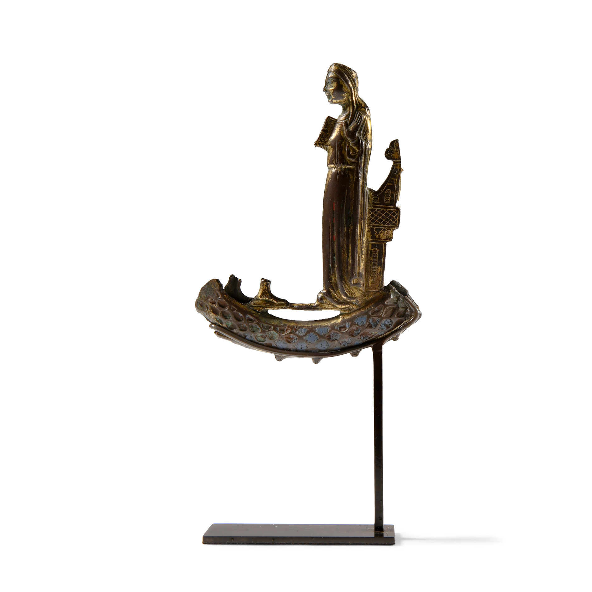 Medieval Crozier Head with the Virgin Annunciate