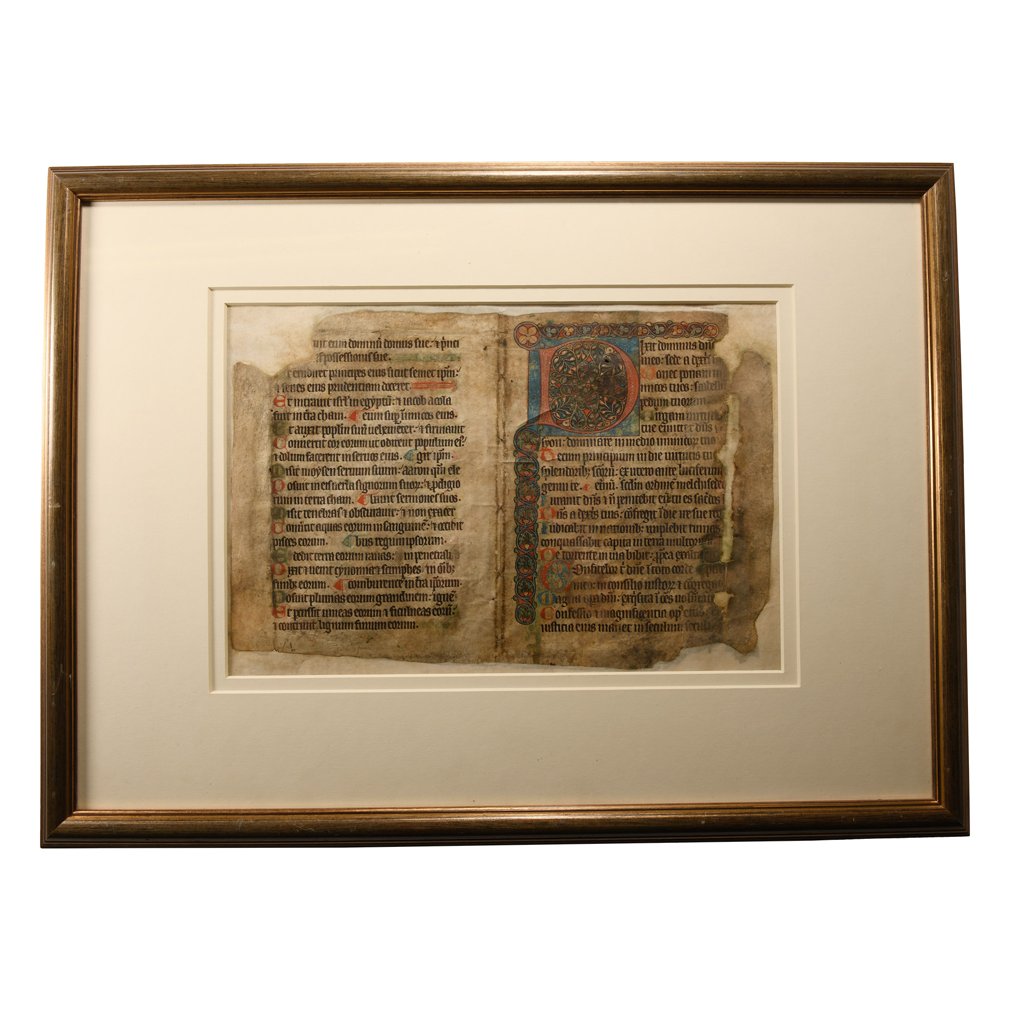 Medieval Bifolium from a Dismembered Psalter