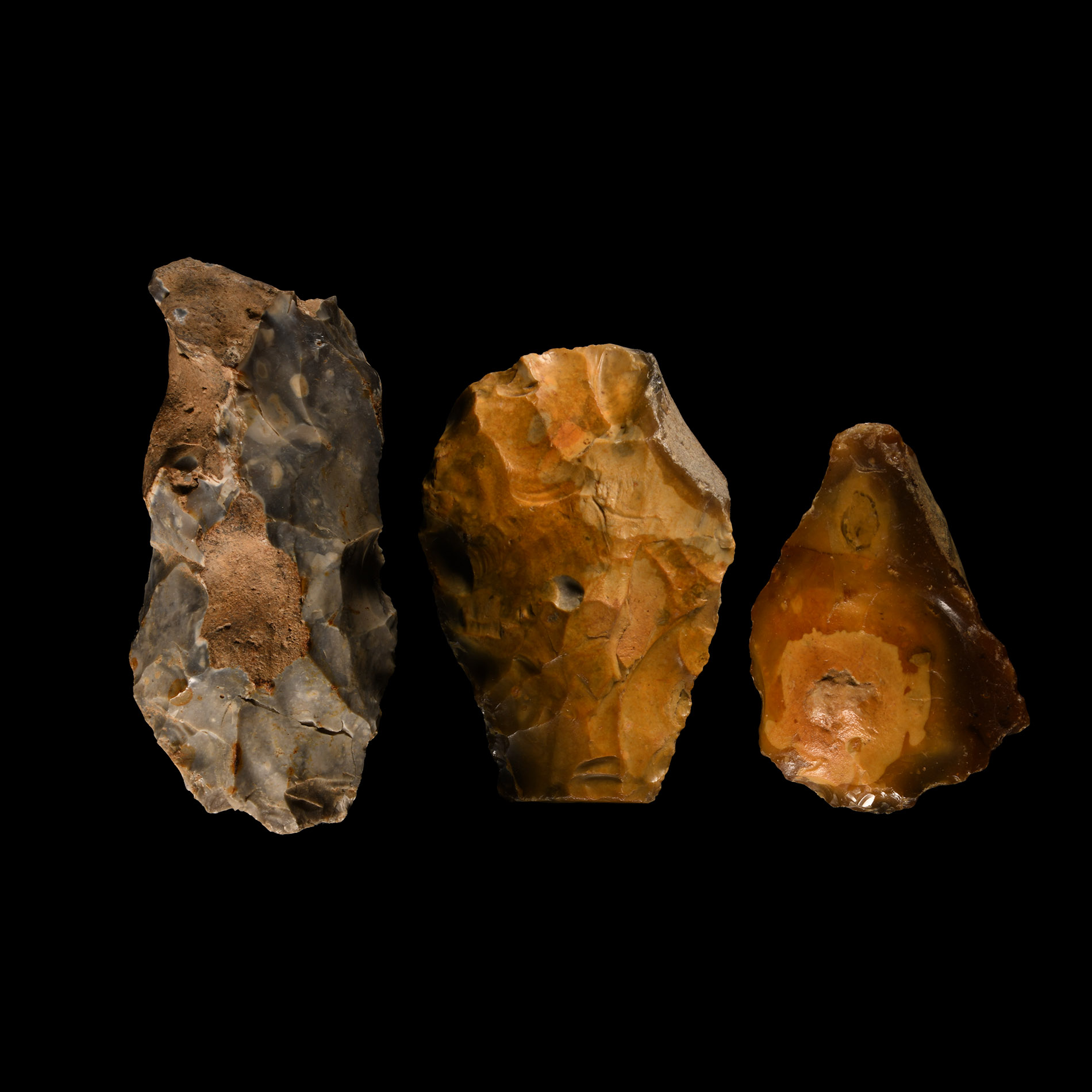 Stone Age British Knapped Flint Tool Group