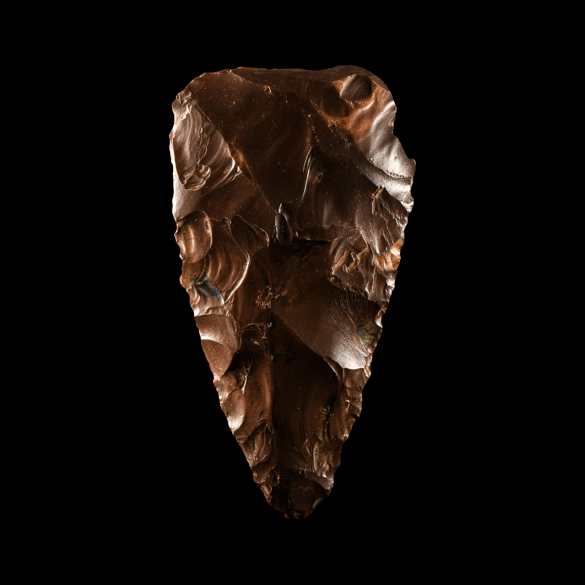 Stone Age Classic Teardrop-Shaped Knapped Flint Handaxe