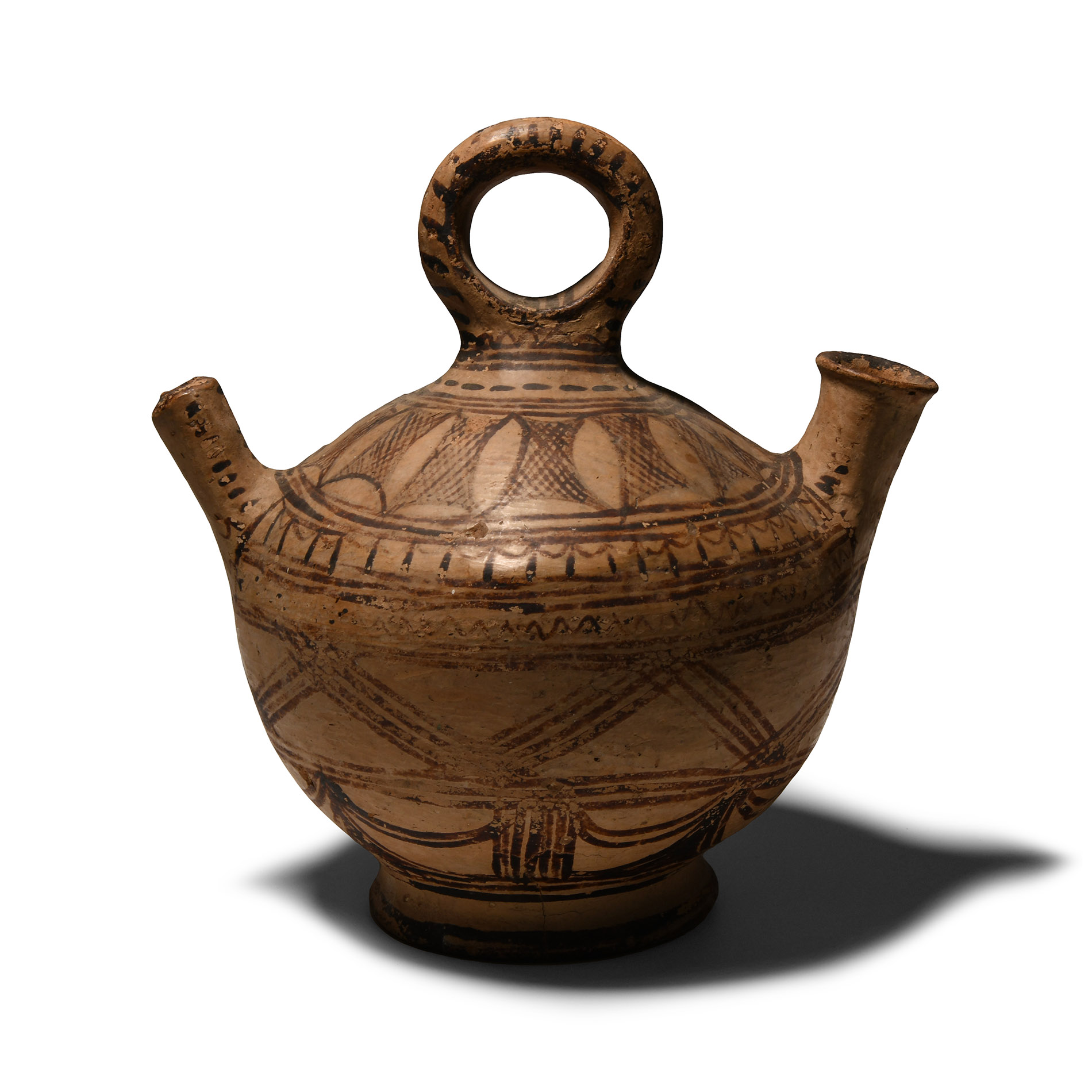 Moroccan Berber Painted Vessel