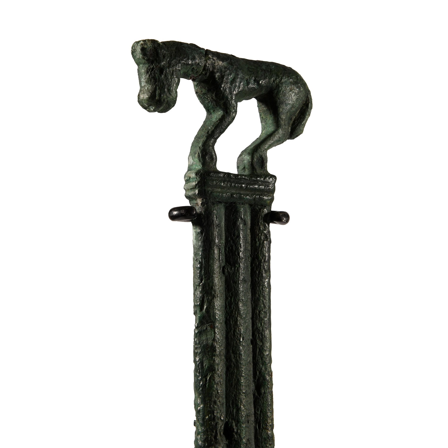 Scythian Bronze Mirror with Panther Handle