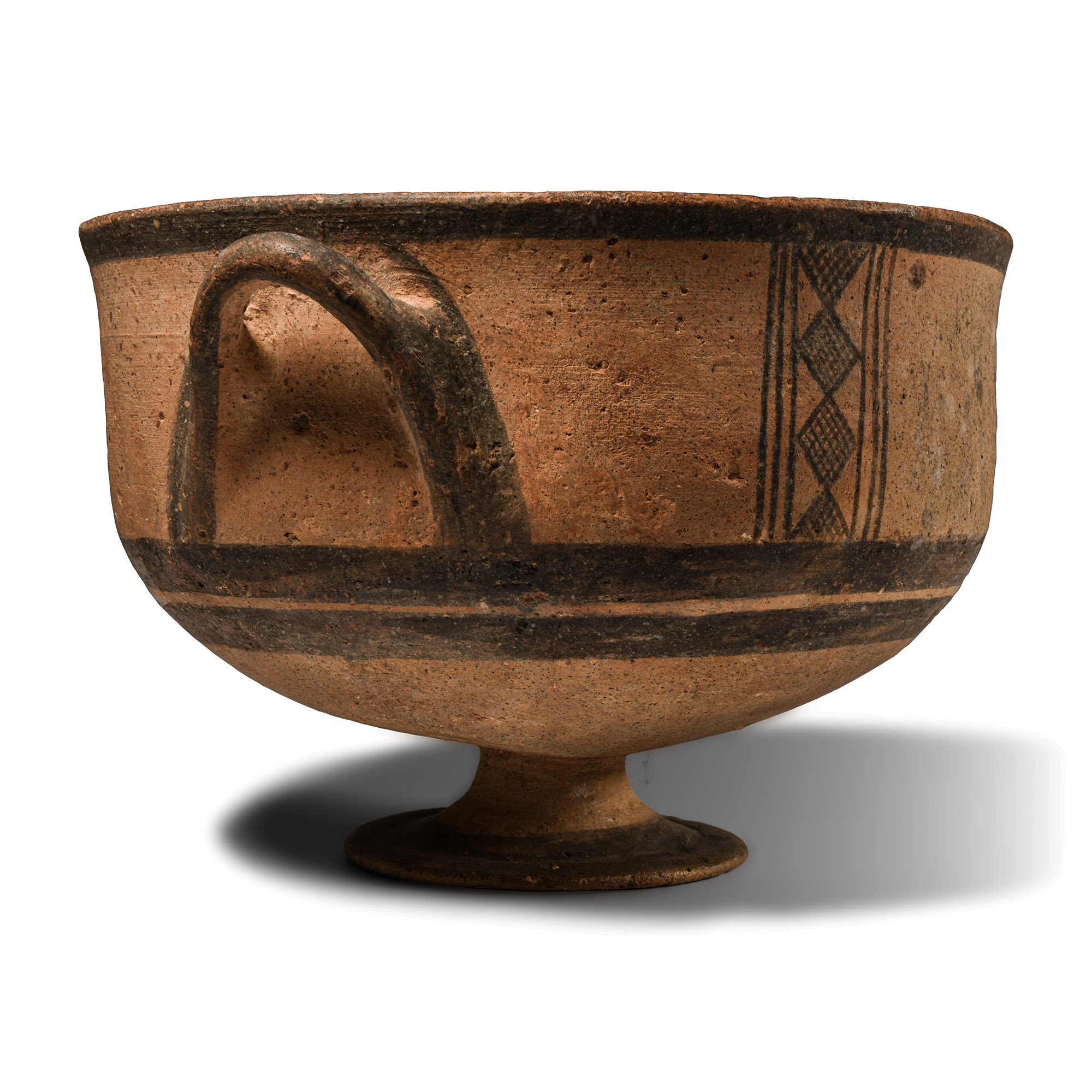 Cypriot Painted Terracotta Chalice