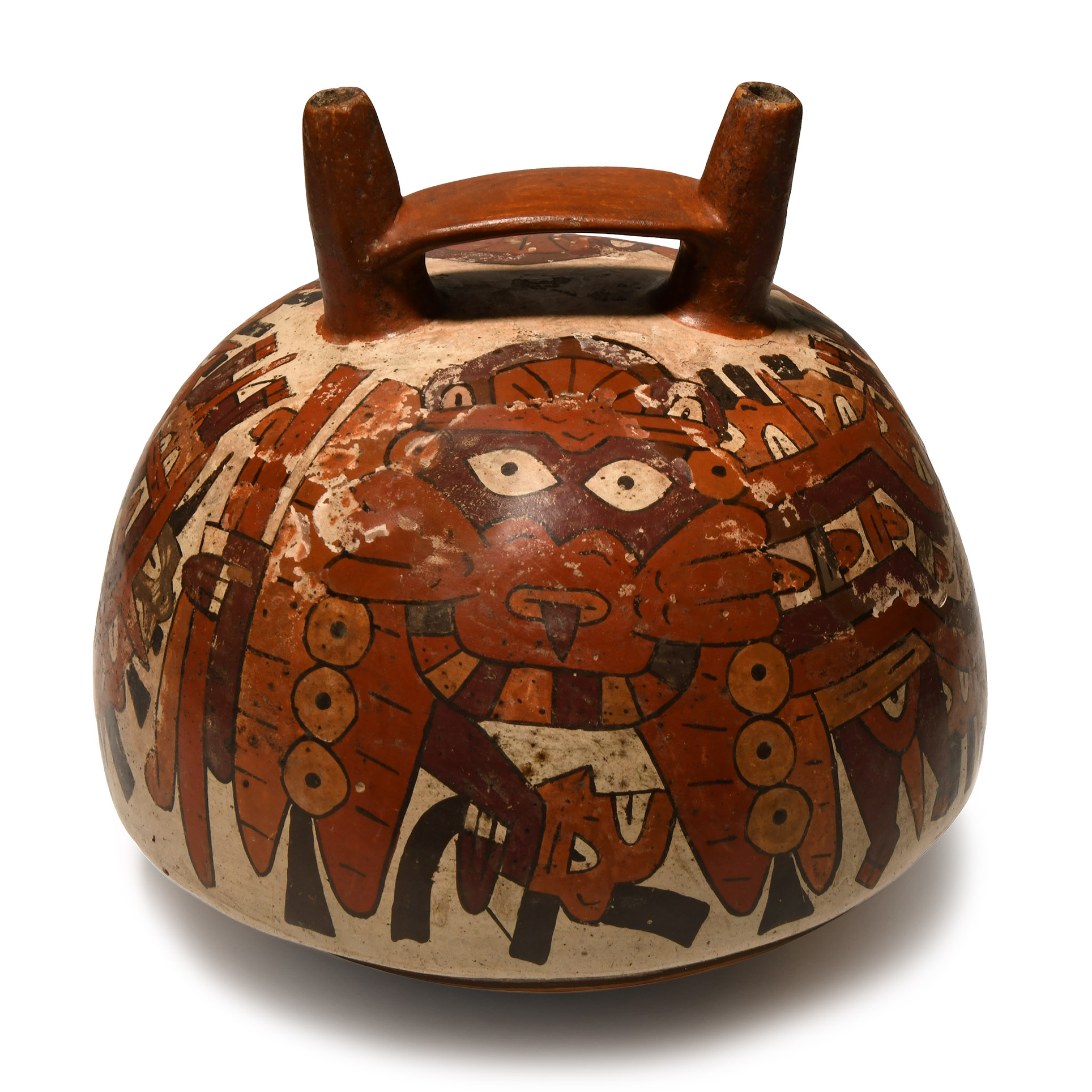 Pre-Columbian Nazca Terracotta Vessel with Mythical Creature