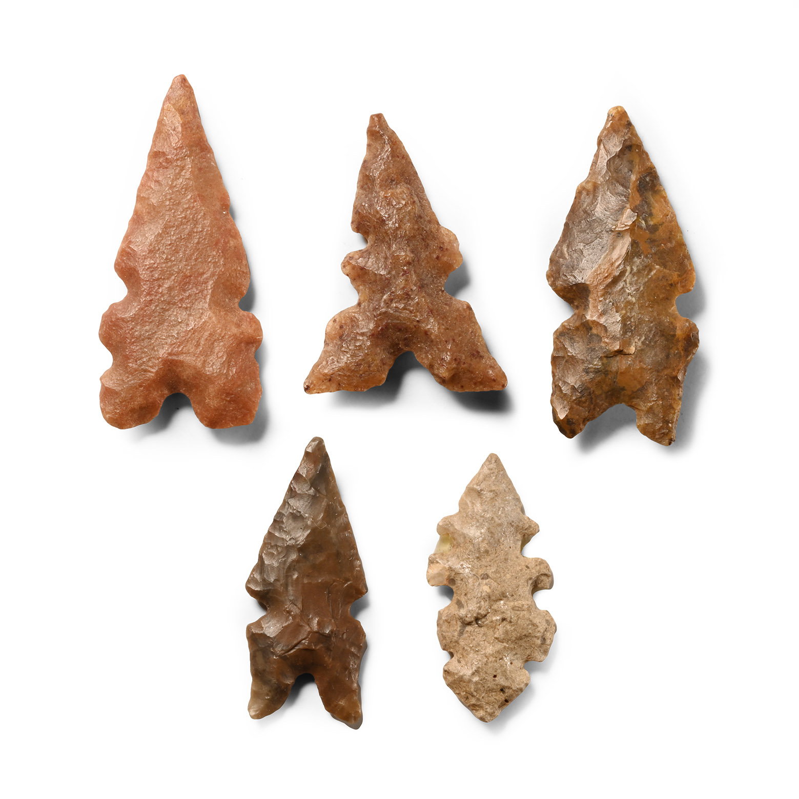 Pre-Columbian Mayan Flint Arrowhead Collection
