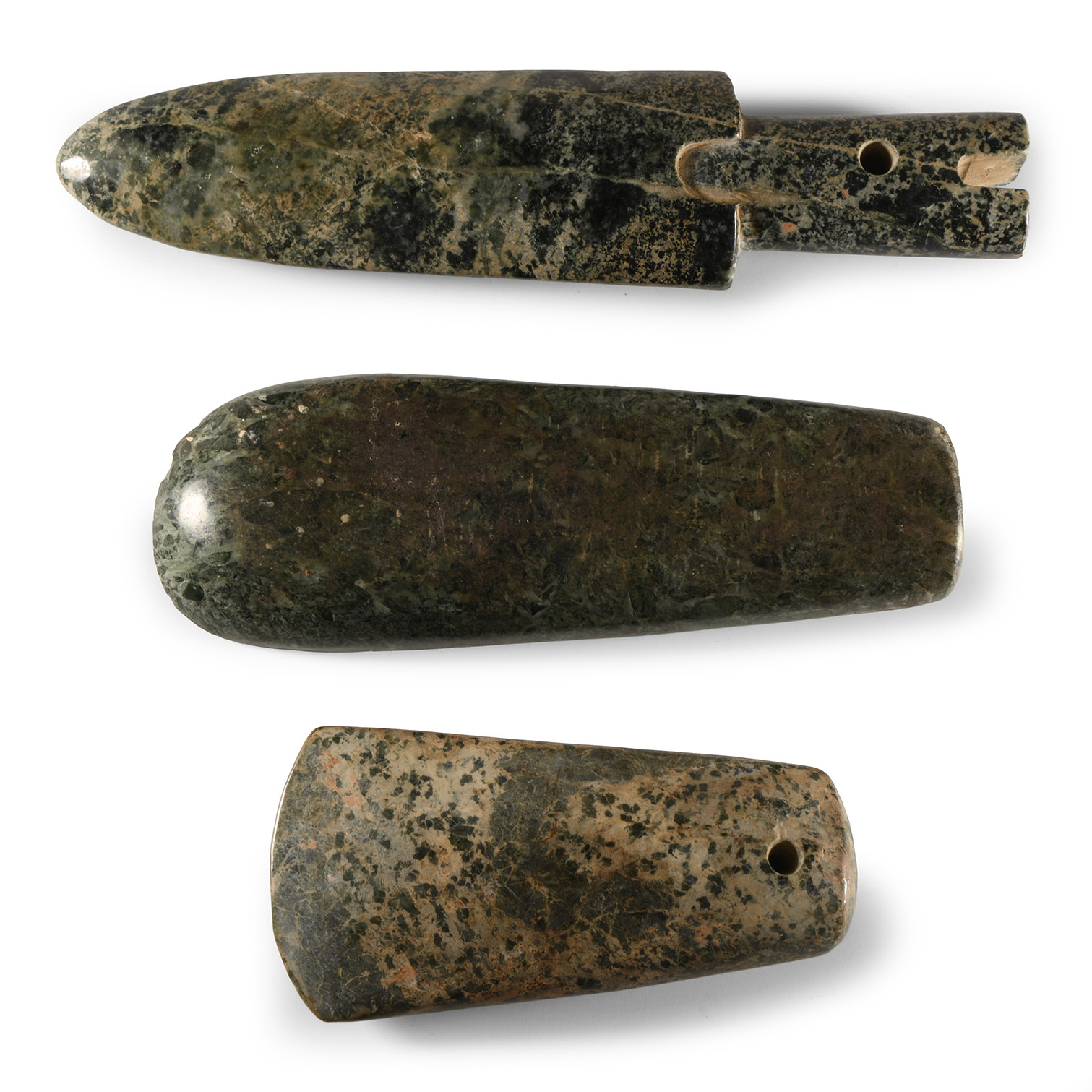 Chinese Polished Green Stone Tool Collection
