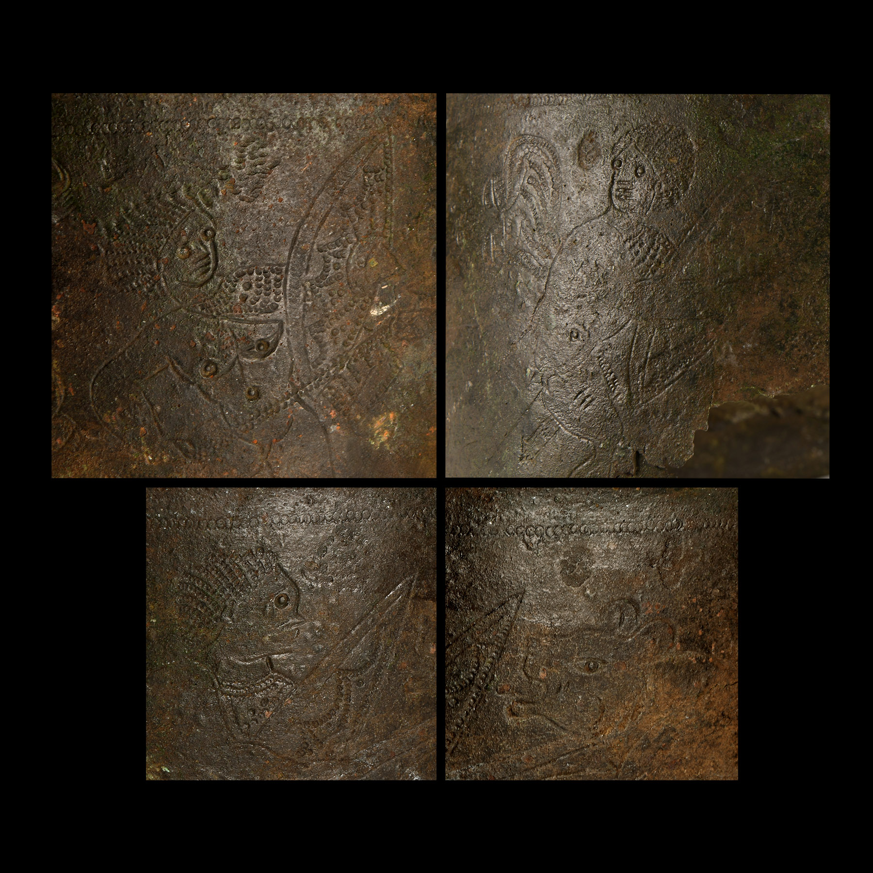 Anglo-Saxon Bronze Bucket with Hunting Scenes