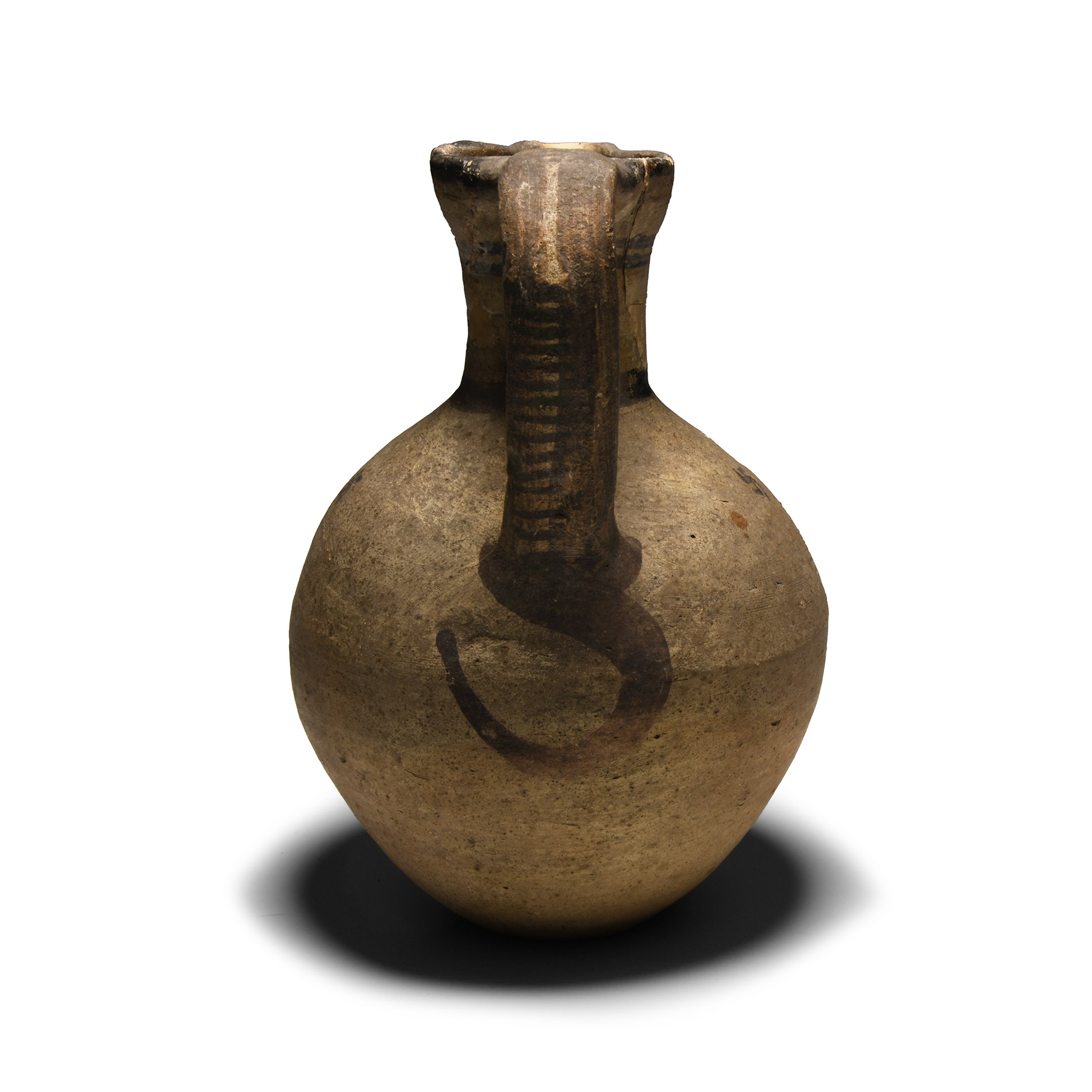 Cypriot White Painted Ware Zoomorphic Jug with Swastikas