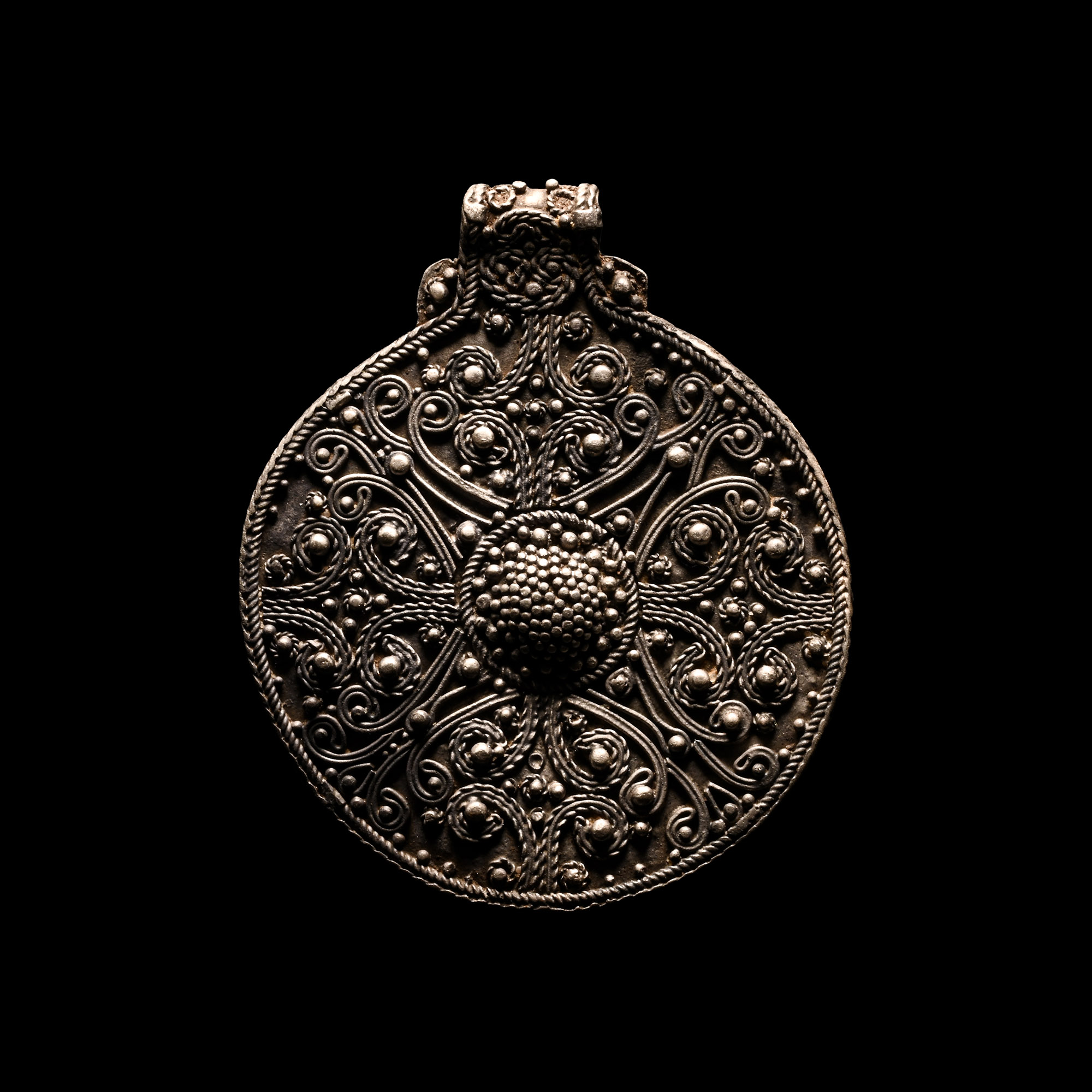 Viking Age Scandinavian Silver Filigree Pendant