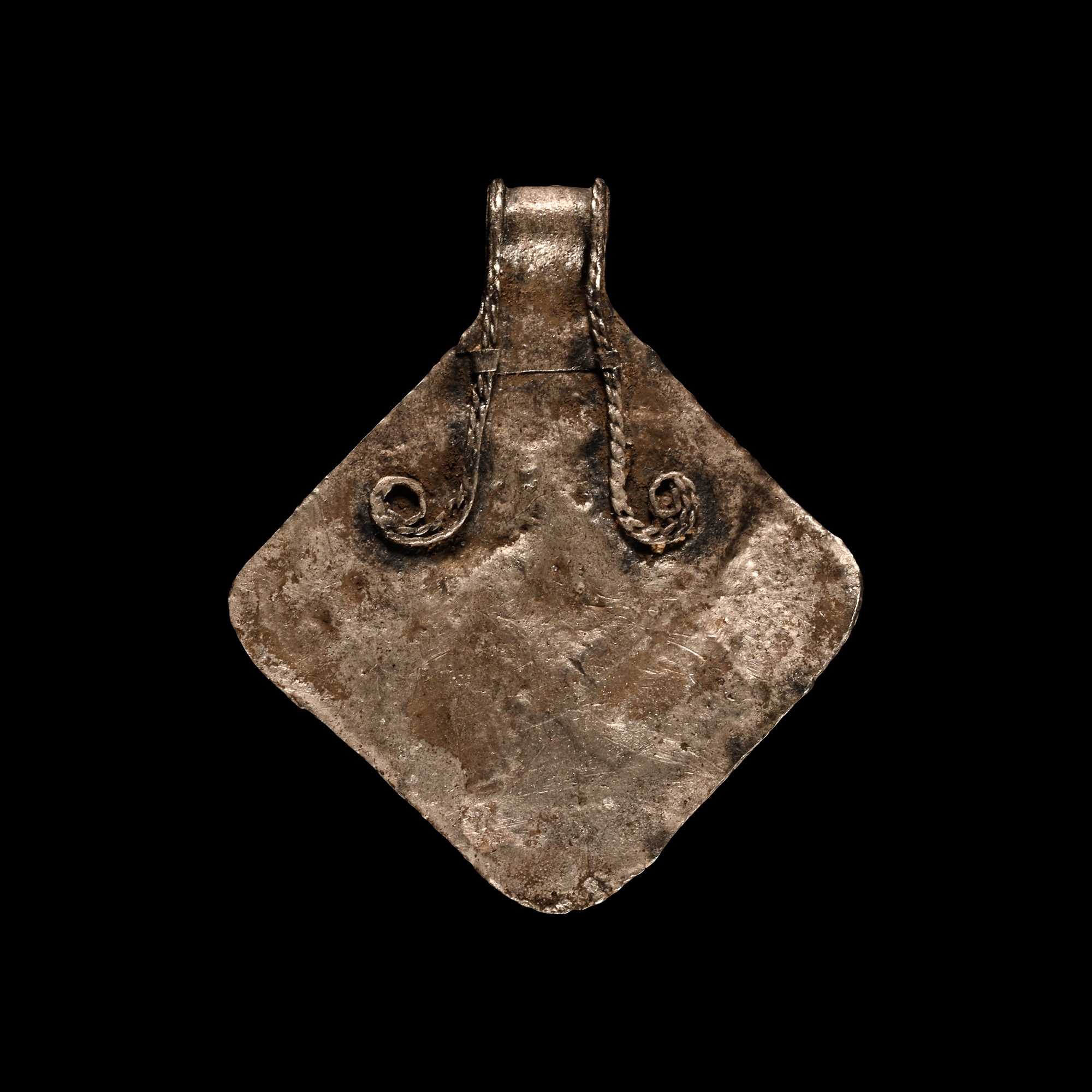 Viking Age Scandinavian Silver Filigree Lozenge-Shaped Pendant