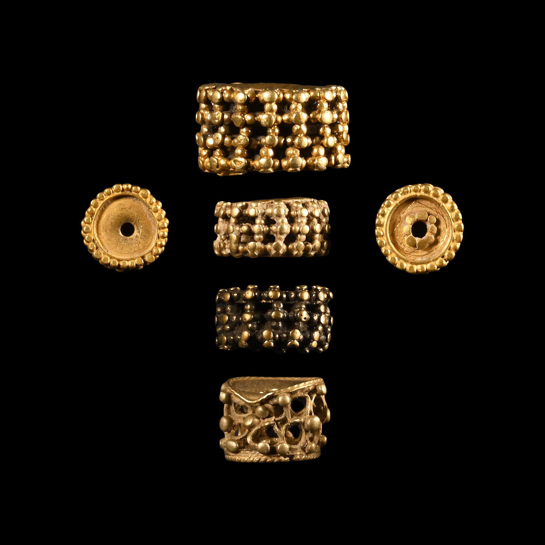 Western Asiatic Granulated Gold Bead Set