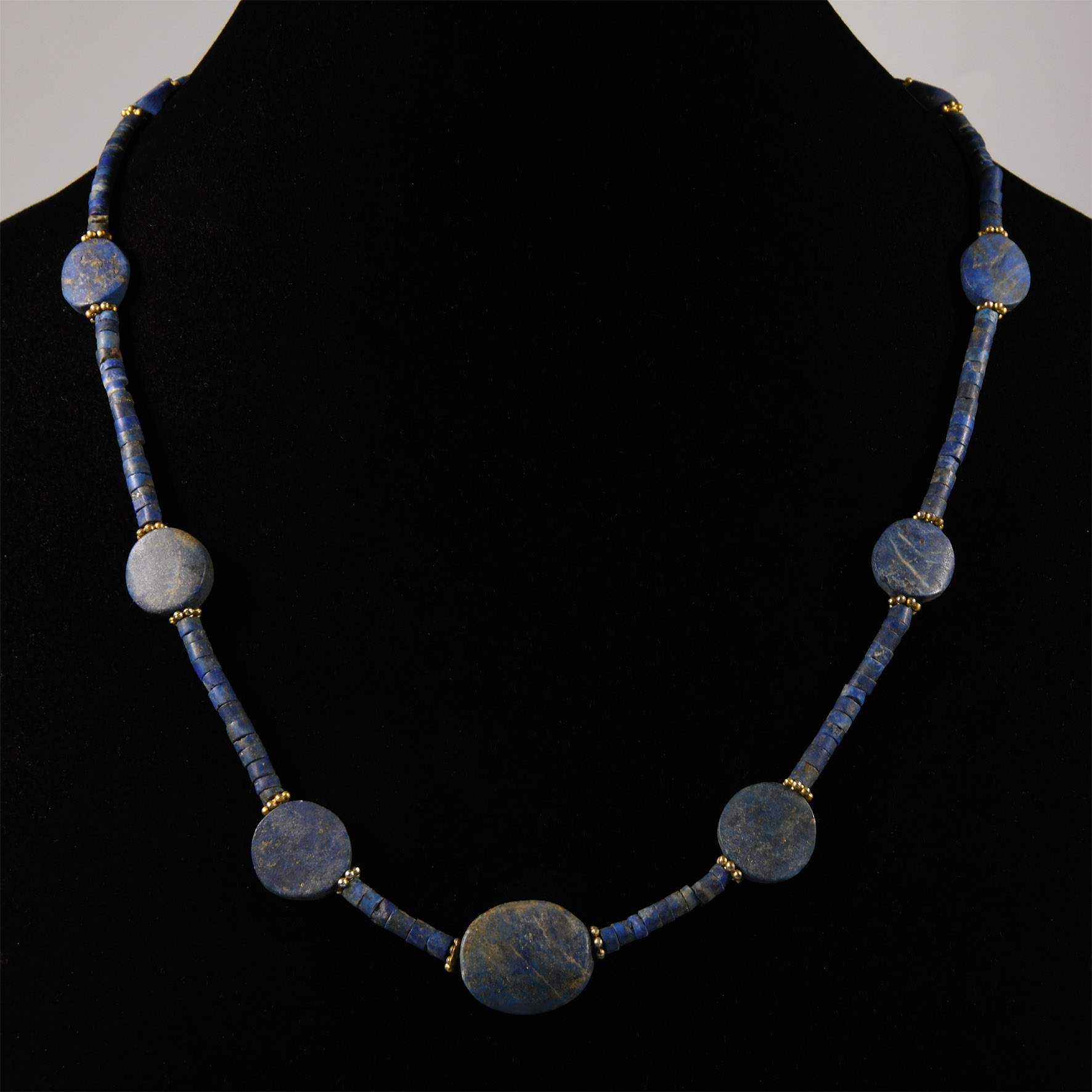 Bactrian Style Lapis Lazuli Bead Necklace