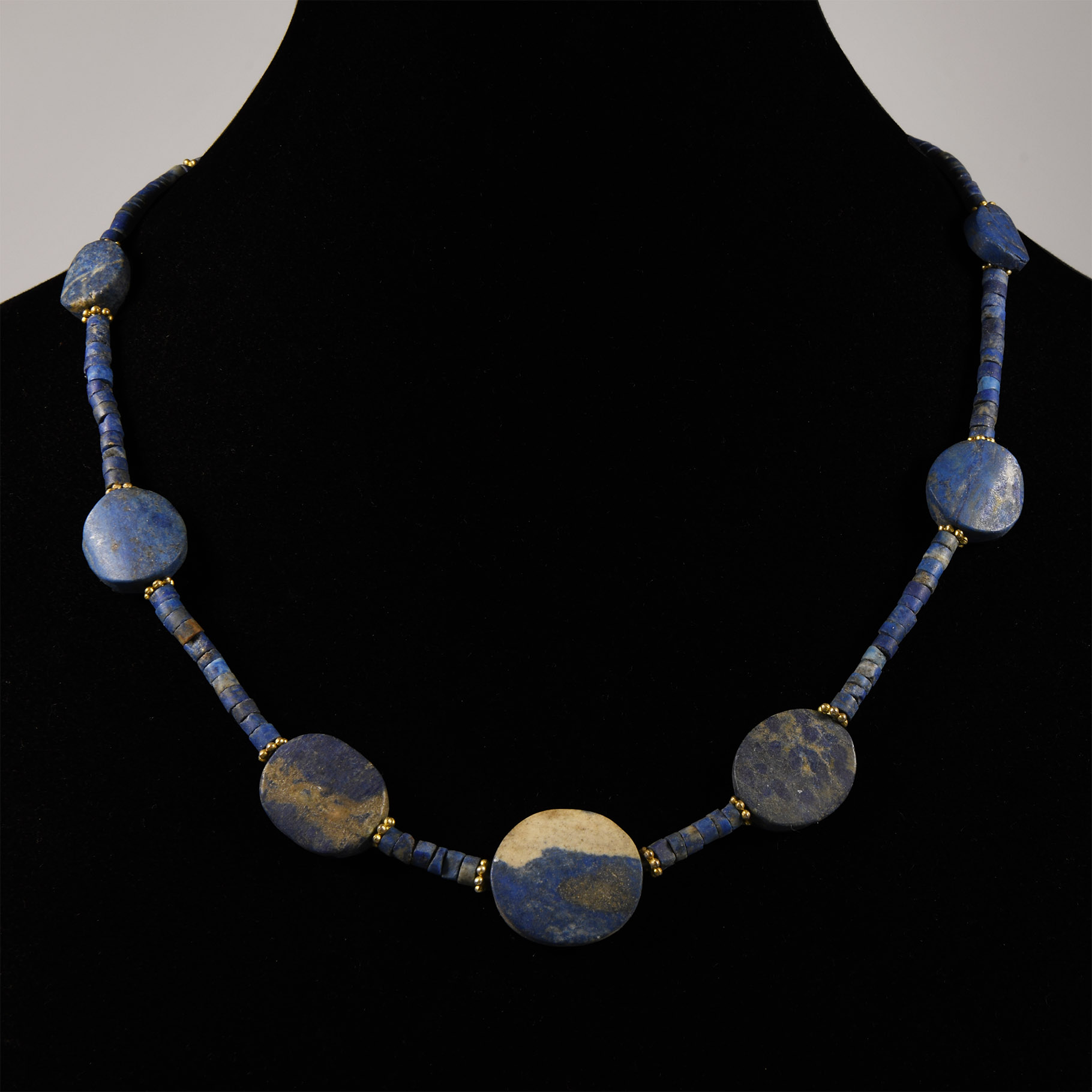 Bactrian Style Lapis Lazuli Bead Necklace