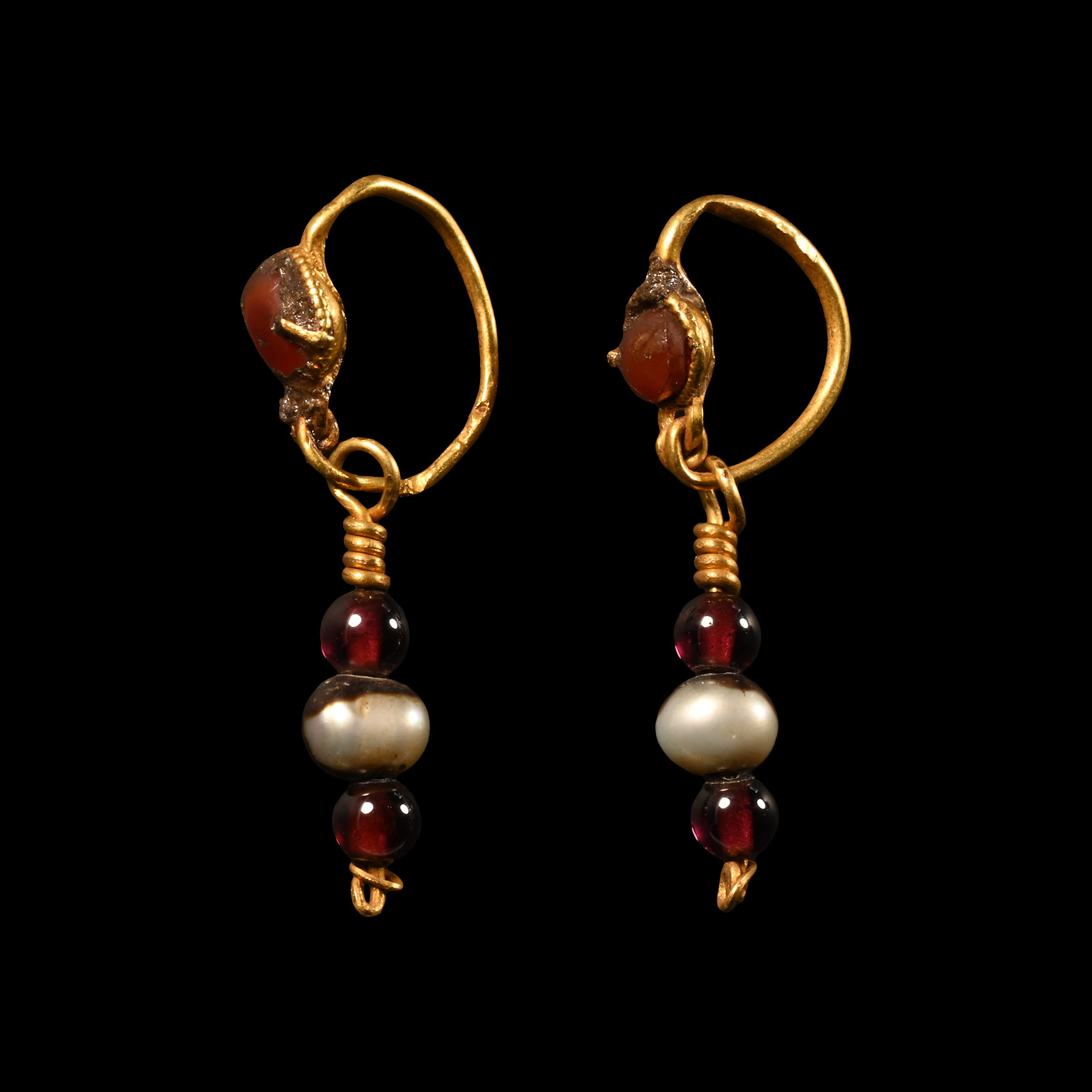 Roman Gold Drop Earrings