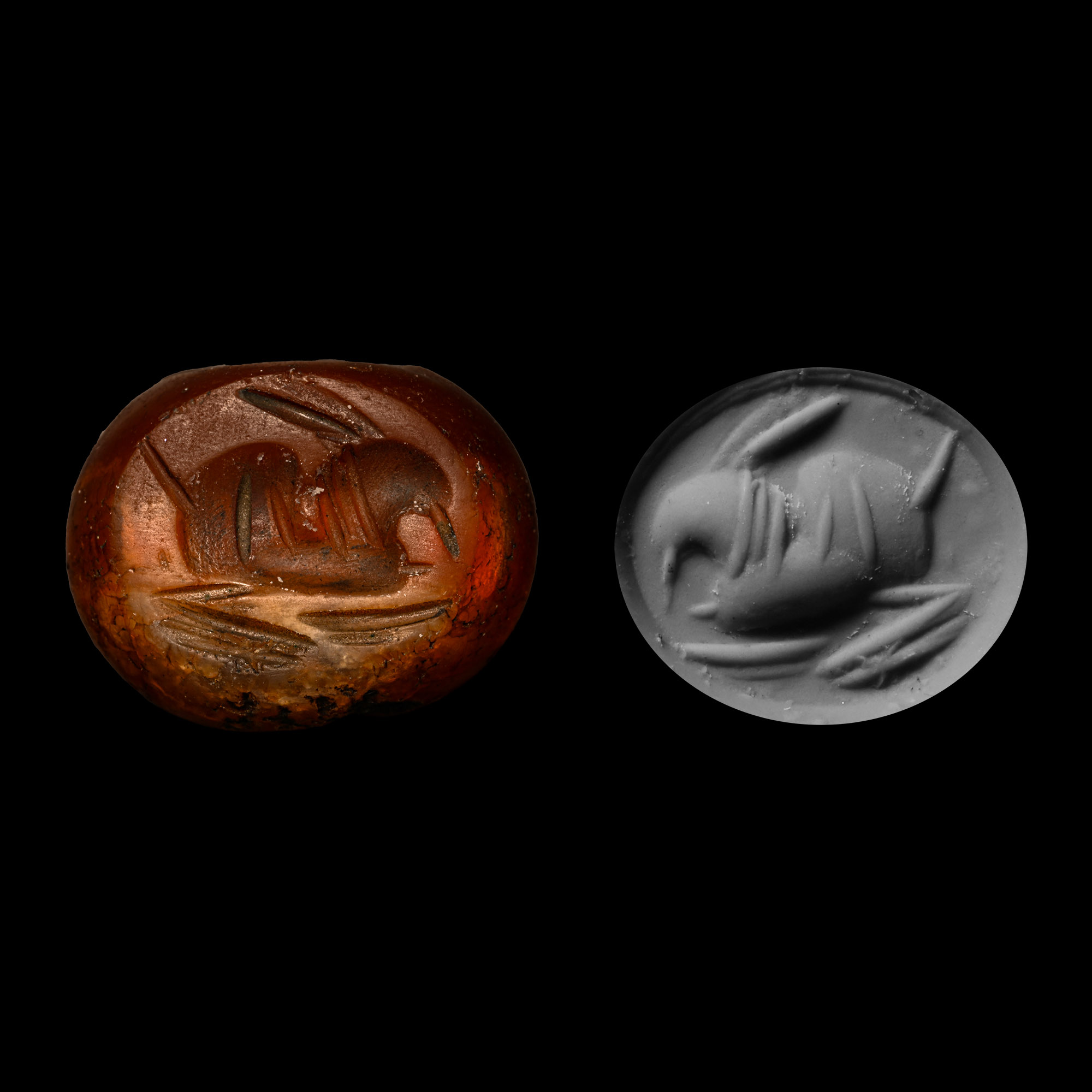 Sassanian Stone Seal with Animal