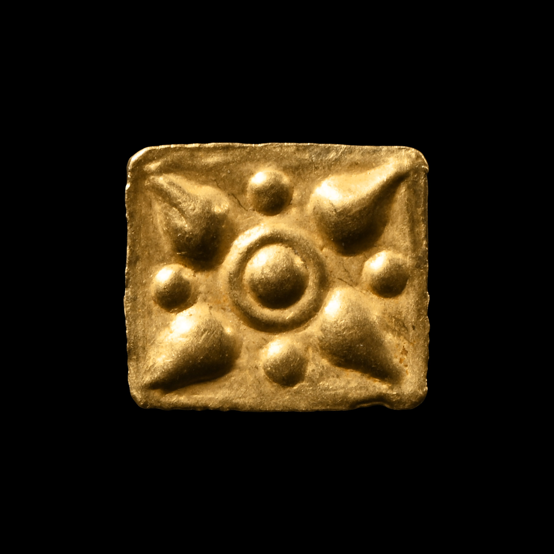 Egyptian Gold Setting with Glass Inlay