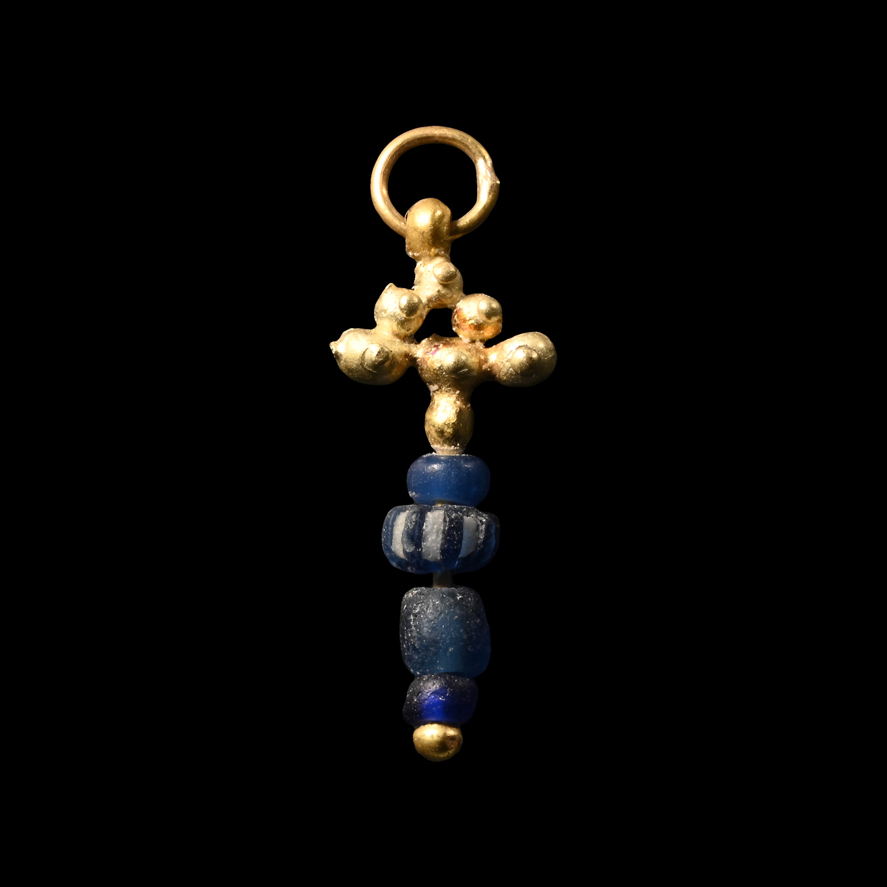 Roman Gold Pendant with Beads