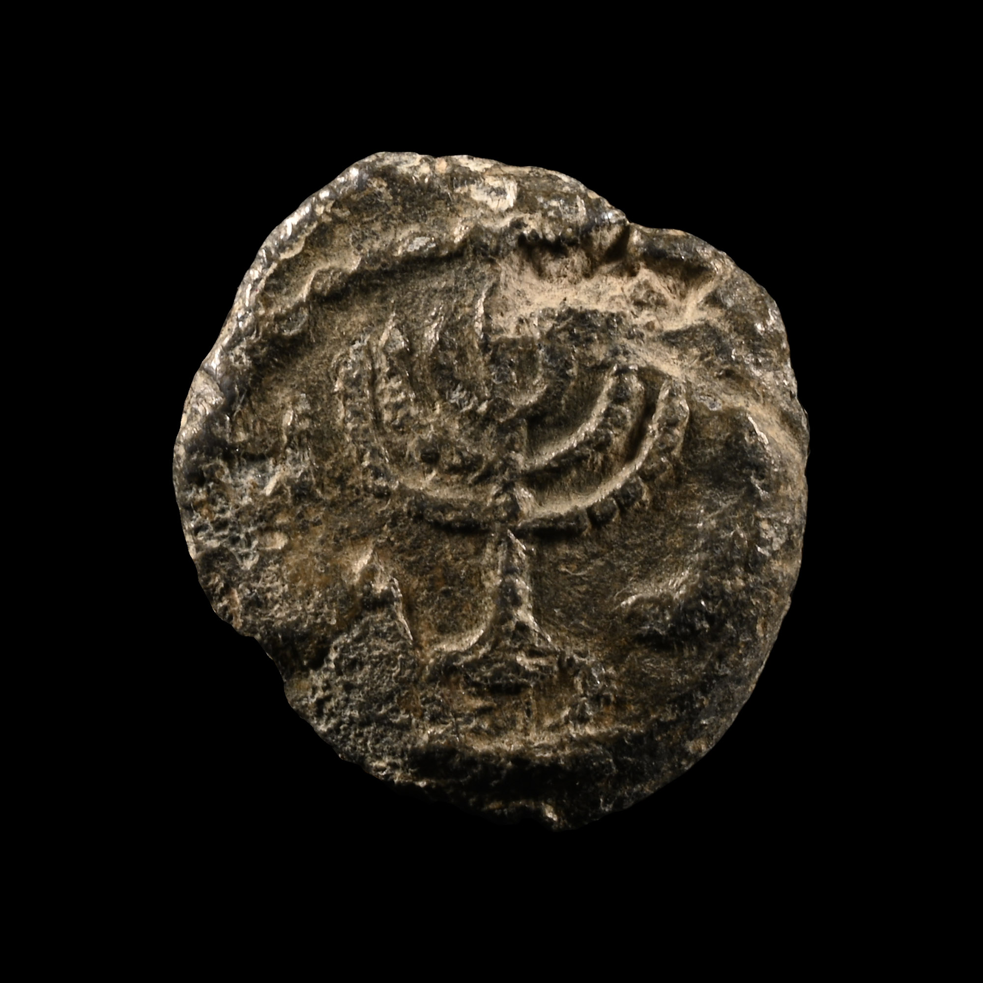 Judaean Lead Sealing with Menorah and Inscription