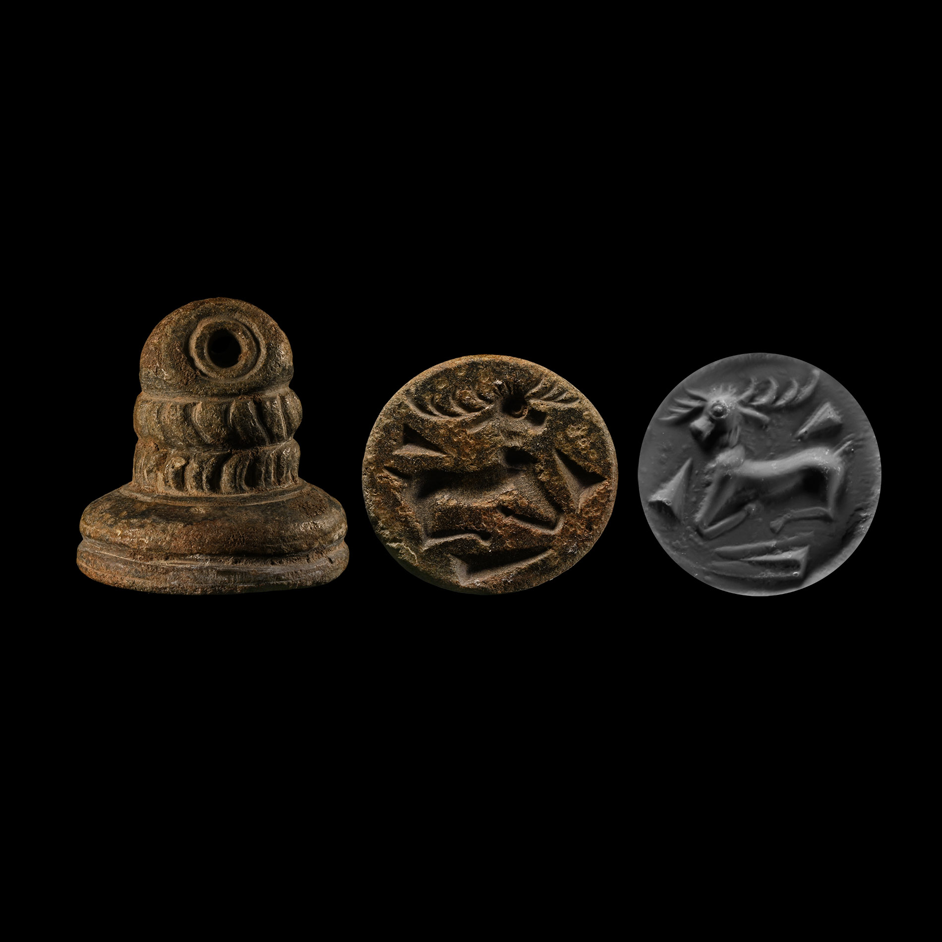 Very Large Western Asiatic Stone Stamp Seal with Animal