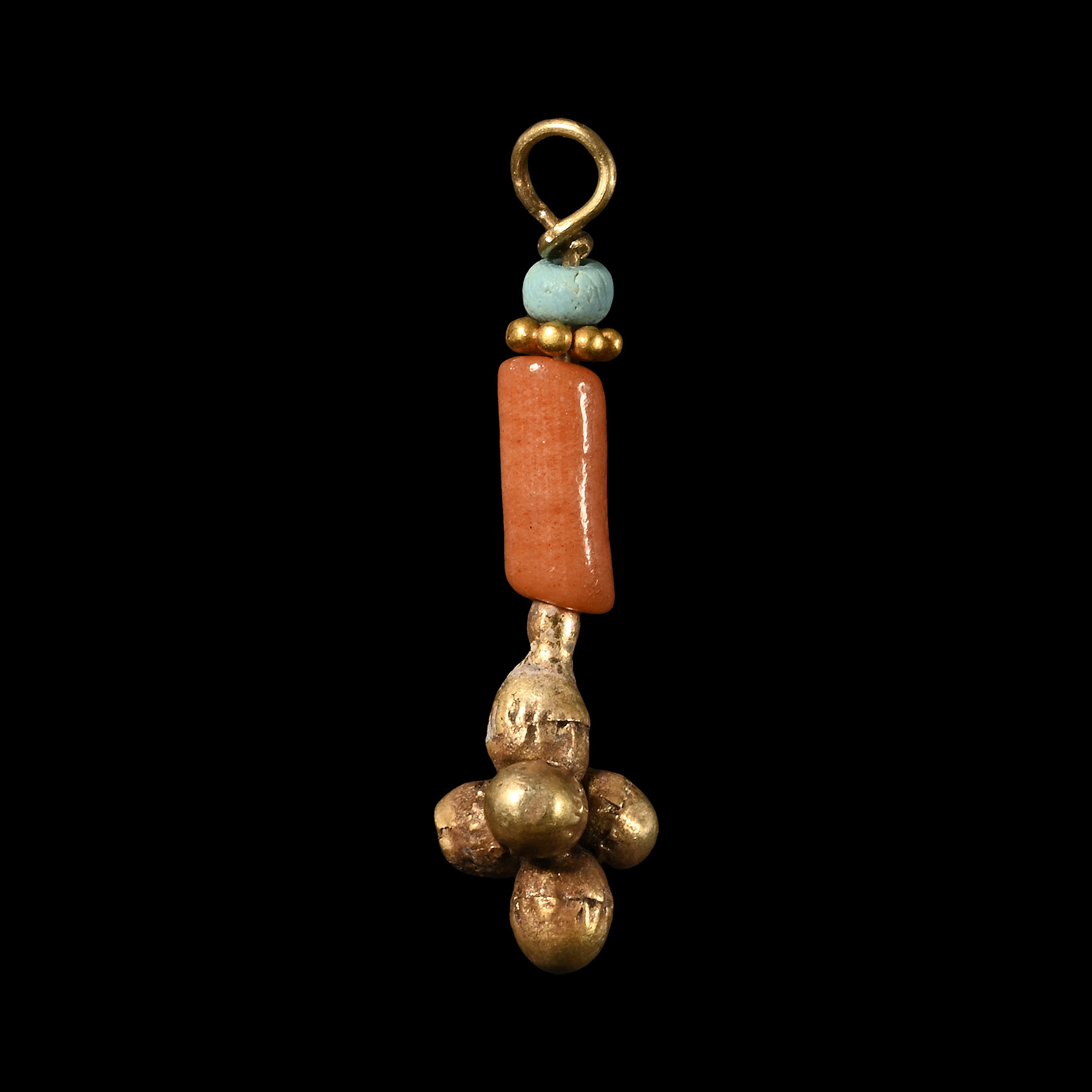 Western Asiatic Gold Pendant with Beads