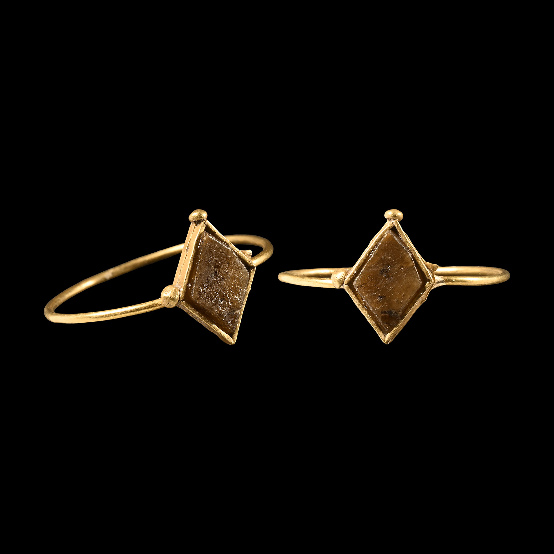 Medieval Gold Ring with Inlay