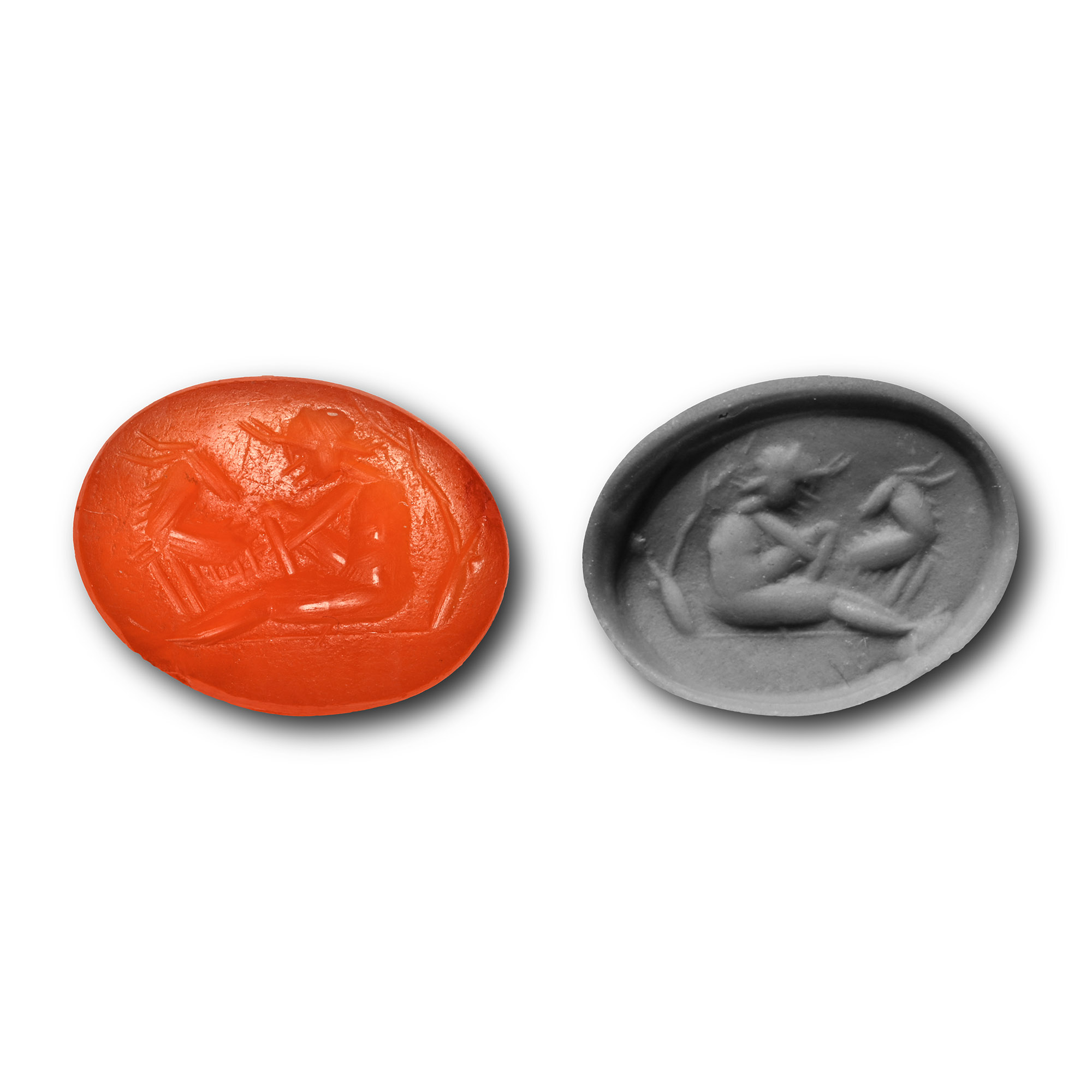 Roman Gemstone with a Shepherd Milking a Goat
