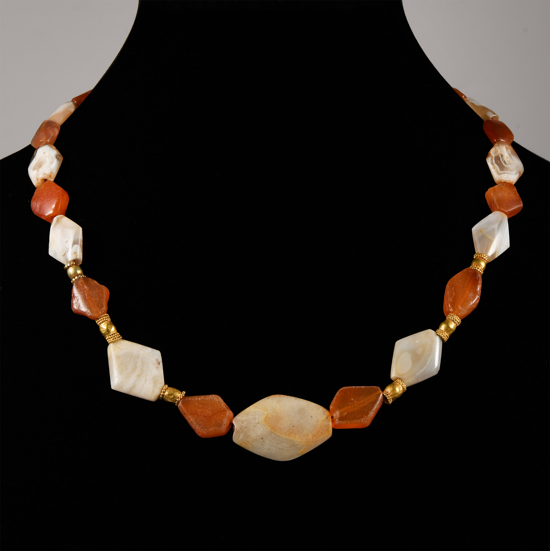 Western Asiatic Gold and Stone Bead Necklace