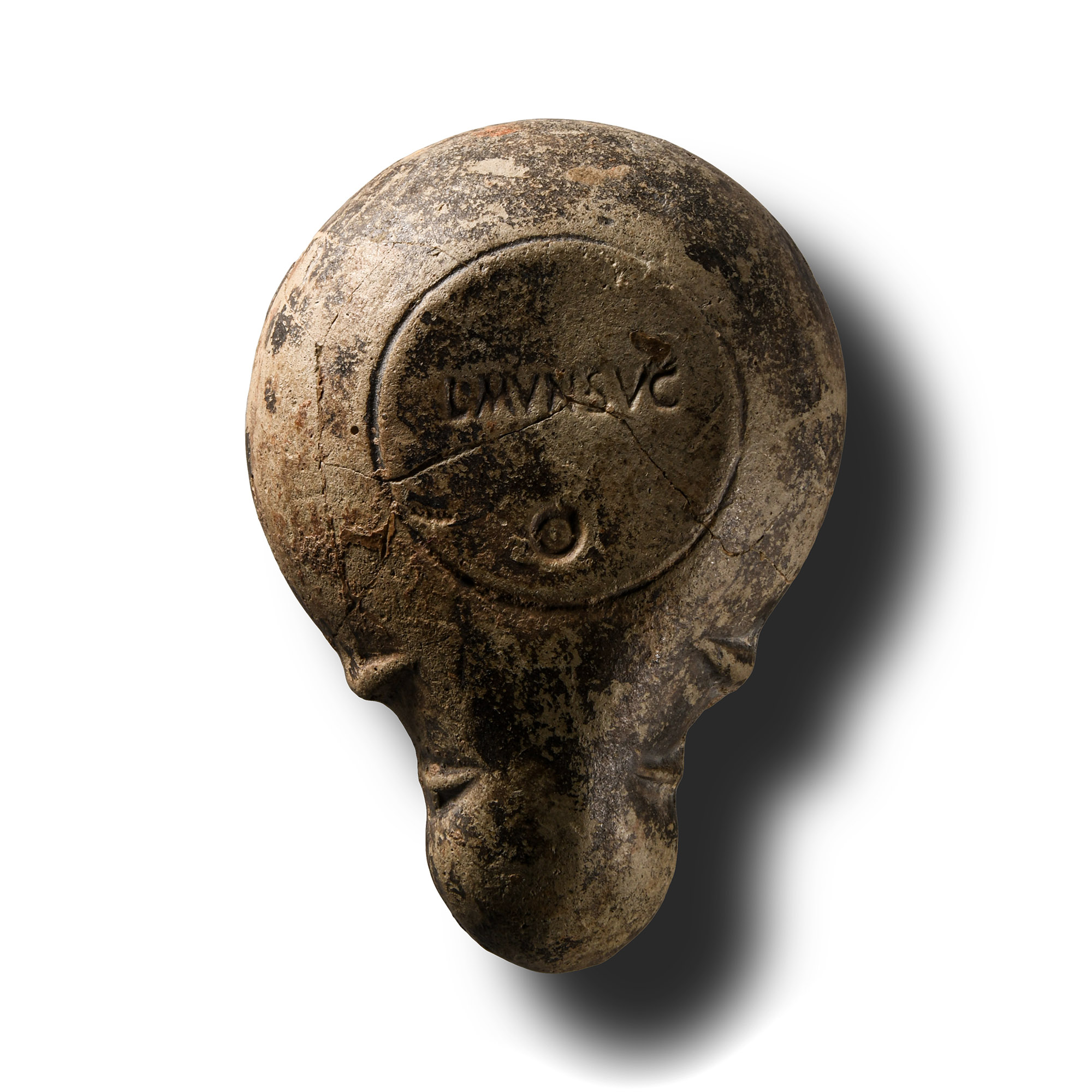 Roman Terracotta Oil Lamp with Erotic Scene