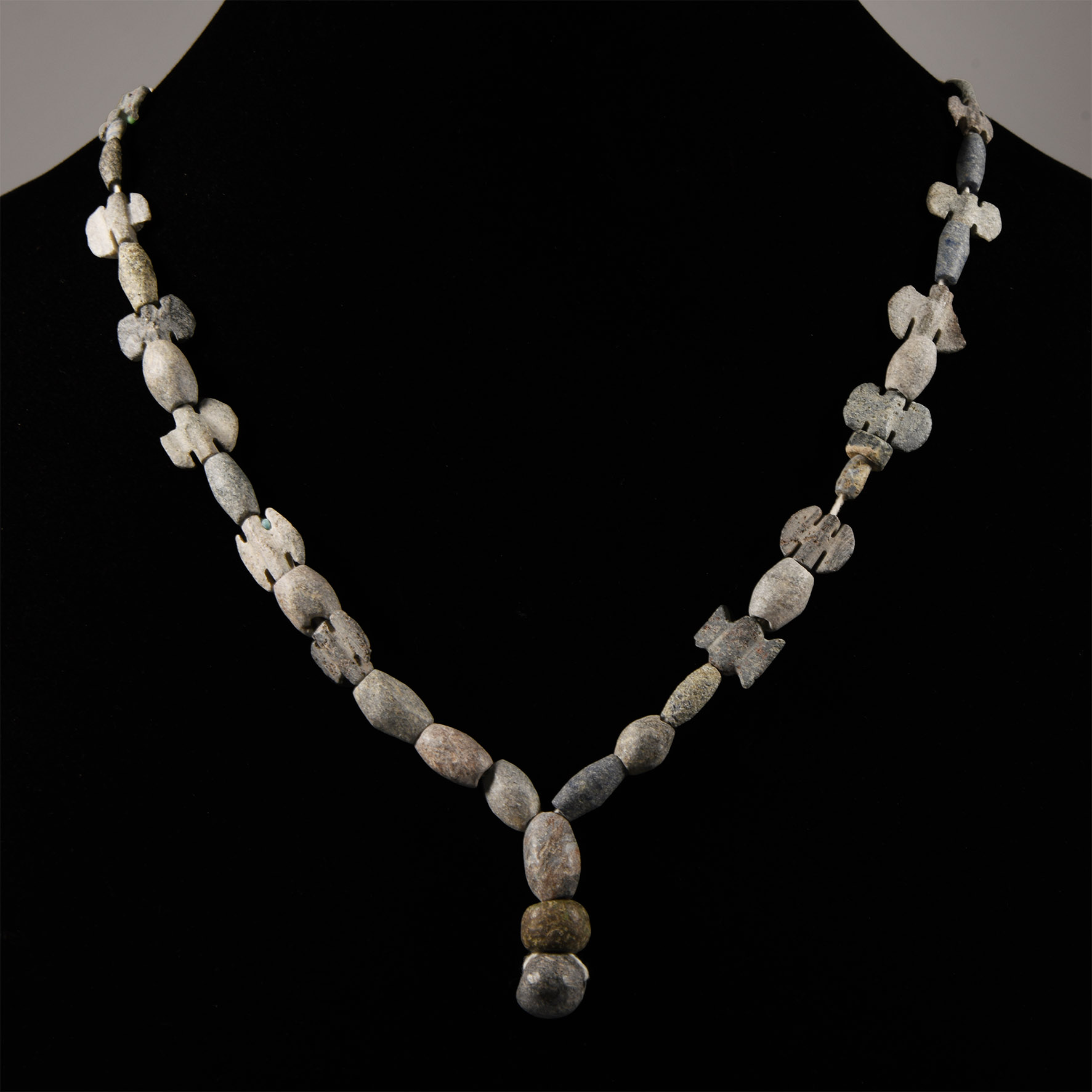 Western Asiatic Stone Butterfly Bead Necklace
