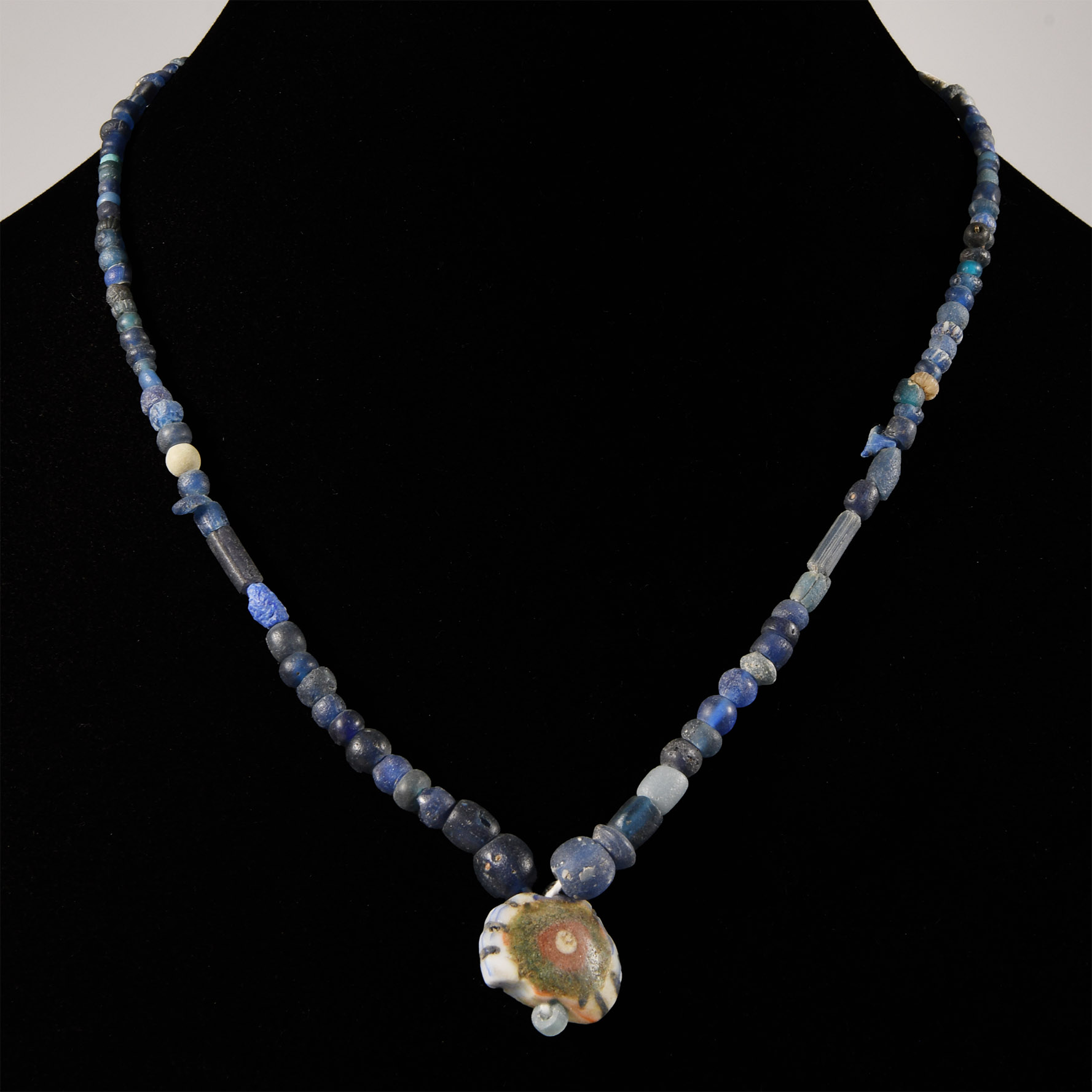 Roman Blue Glass Bead Necklace String