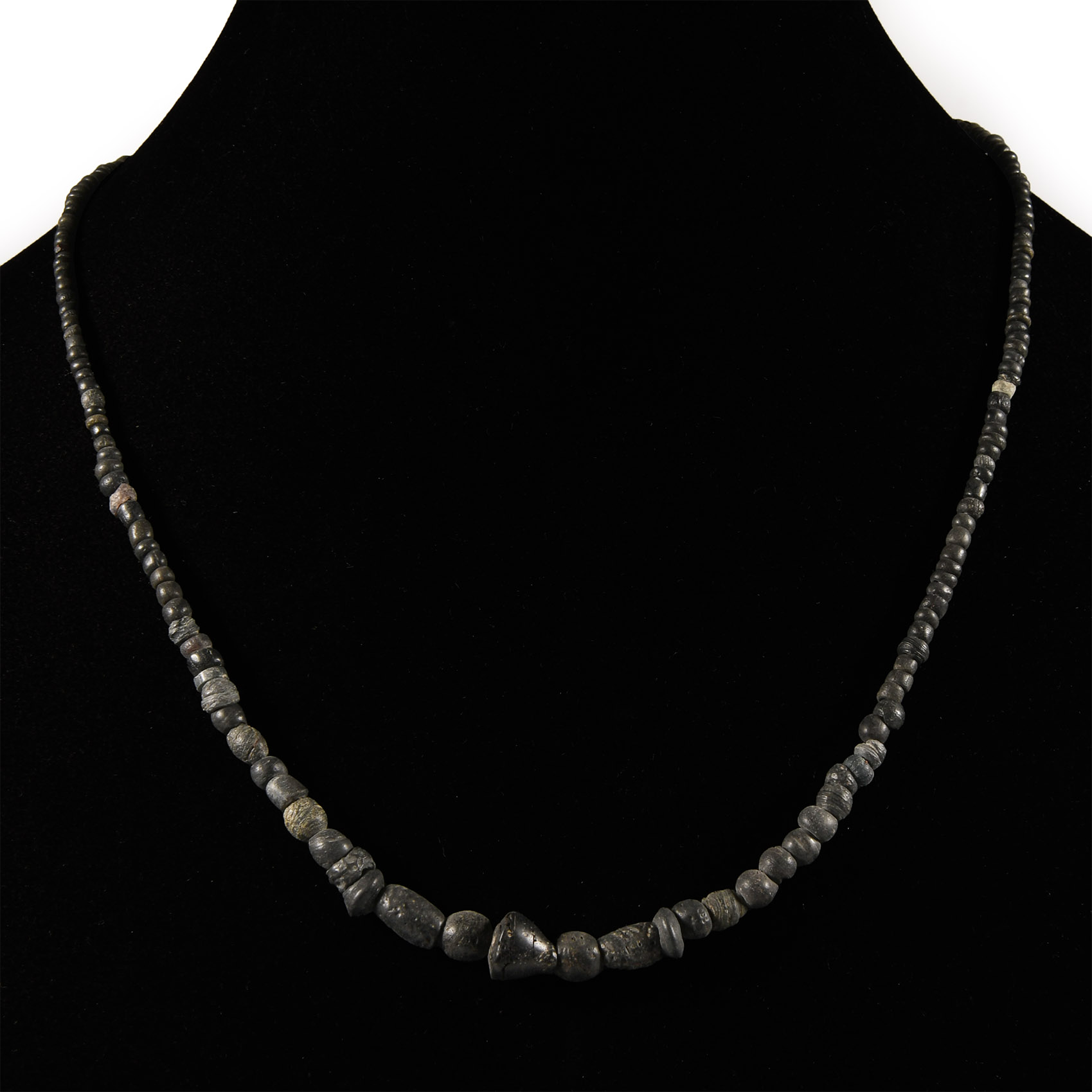 Roman Black Glass Bead Necklace String