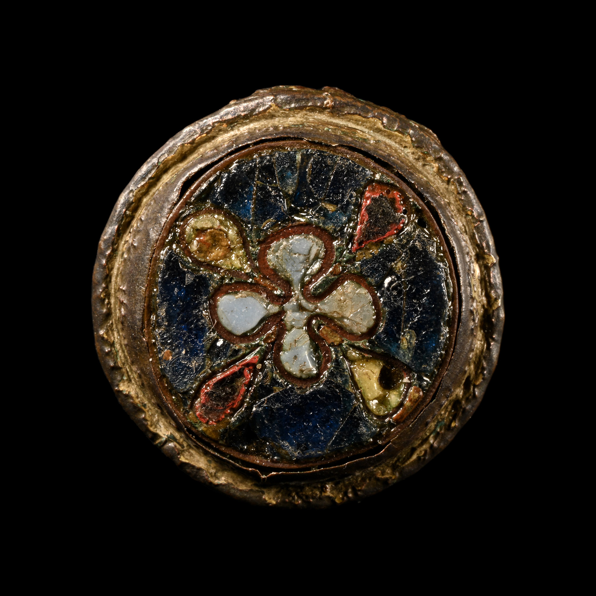 Late Anglo-Saxon Gilt Bronze Cloisonne Brooch