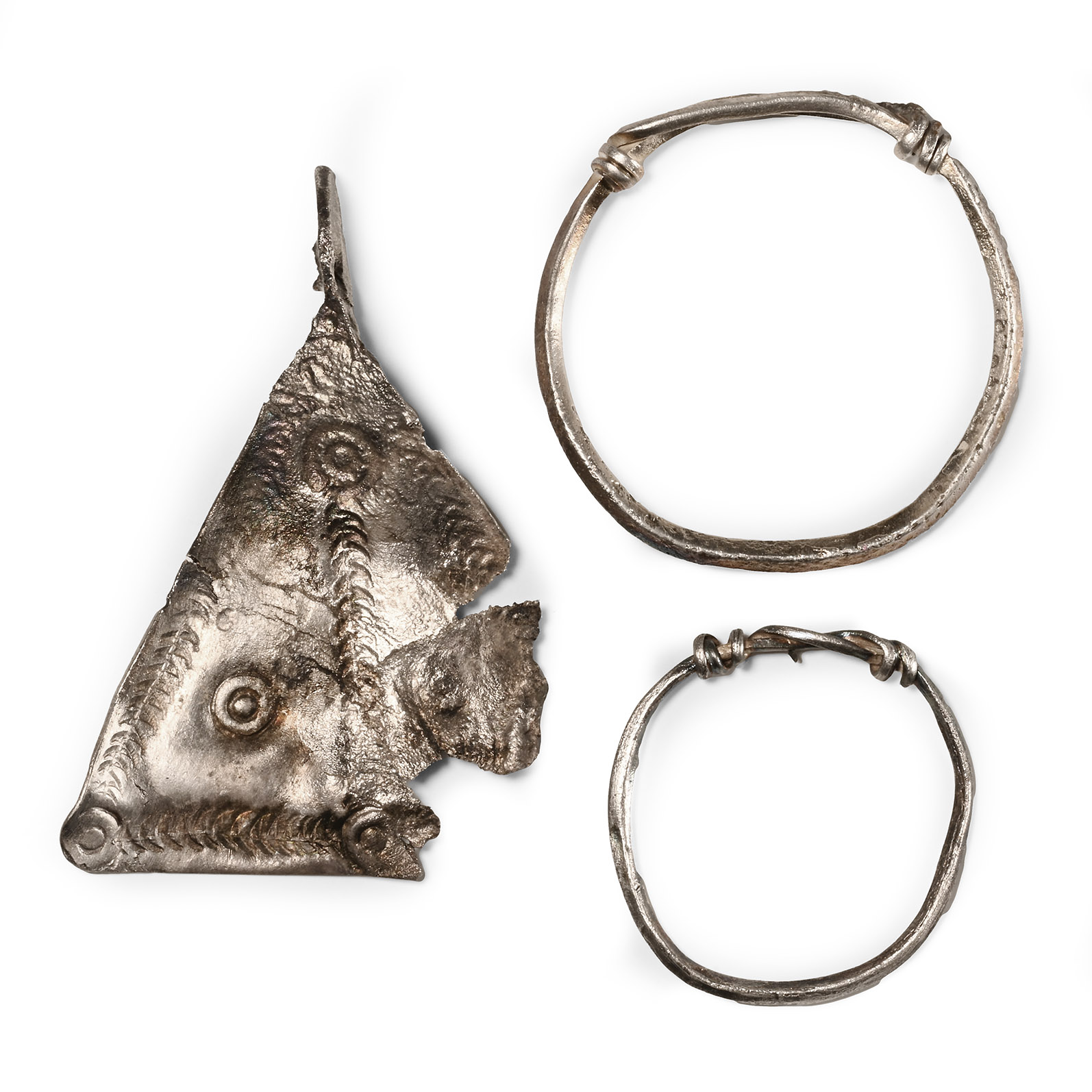 Viking Age Silver Triagular Pendant Group